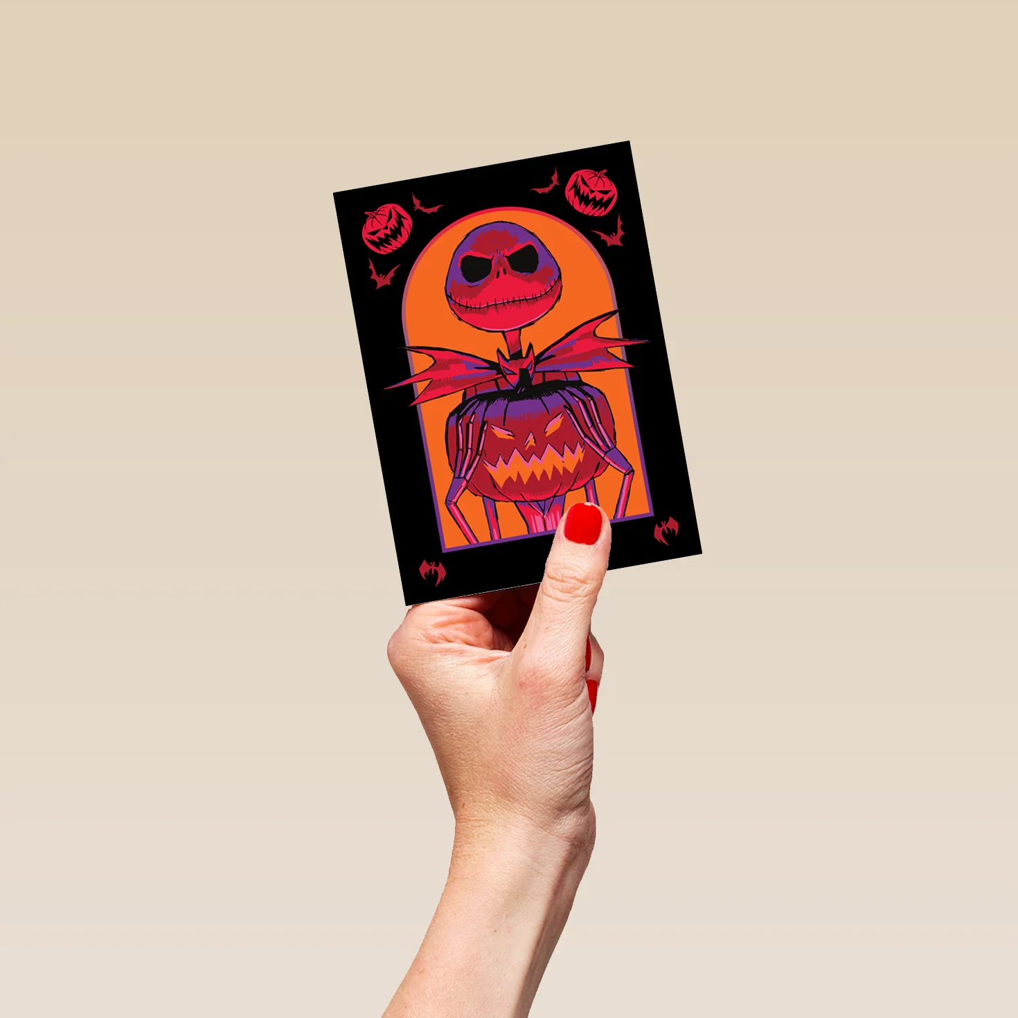 Personalised The Nightmare Before Christmas Pumpkin Halloween Card - Image 4