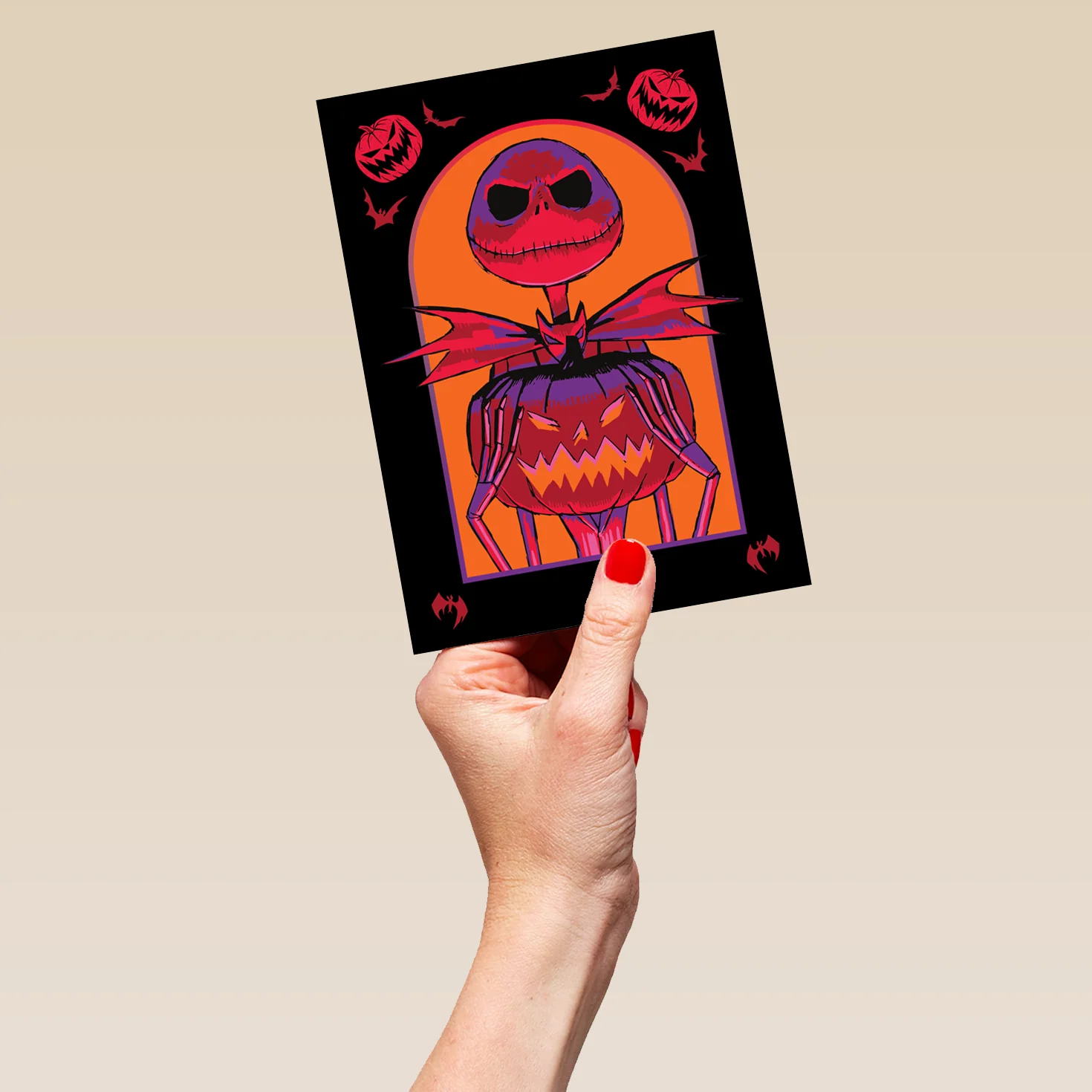 Personalised The Nightmare Before Christmas Pumpkin Halloween Card - Image 5