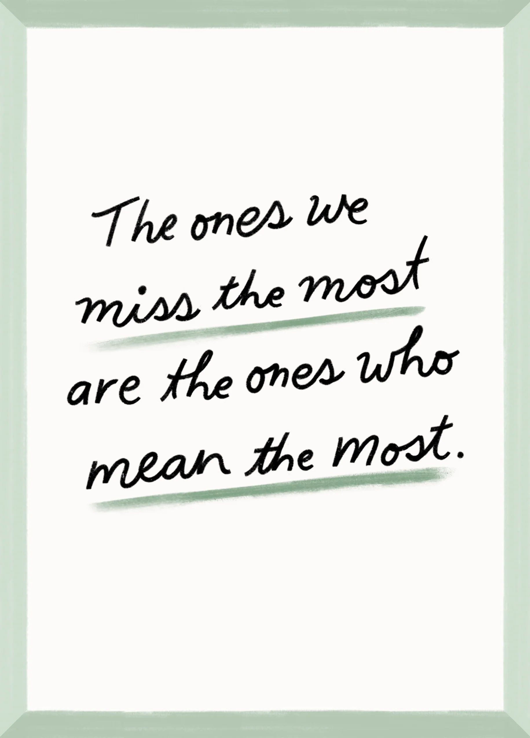 Personalised 'The Ones We Miss the Most' Text Led Sympathy Card