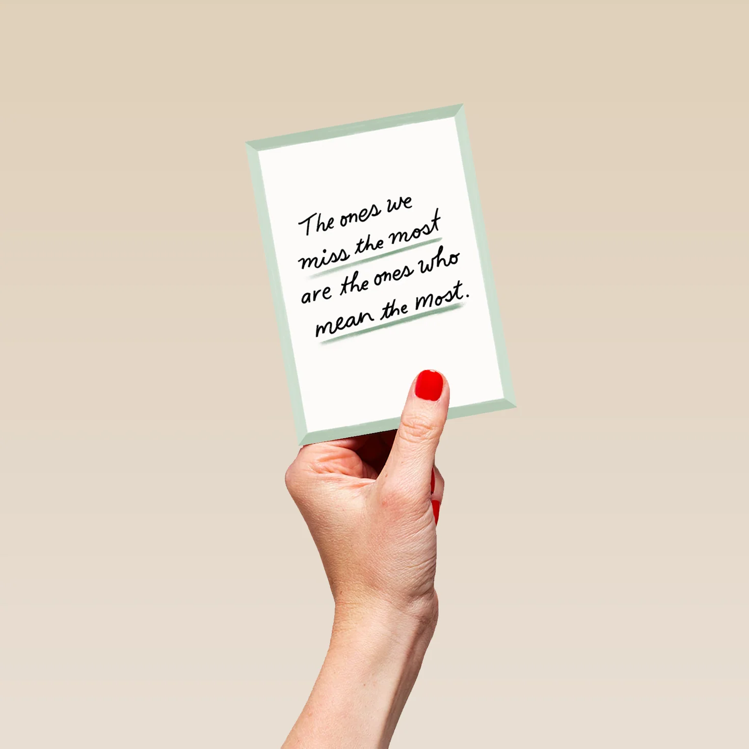 Personalised 'The Ones We Miss the Most' Text Led Sympathy Card - Image 4