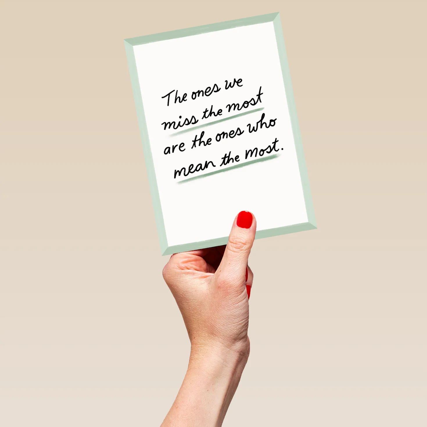 Personalised 'The Ones We Miss the Most' Text Led Sympathy Card - Image 5