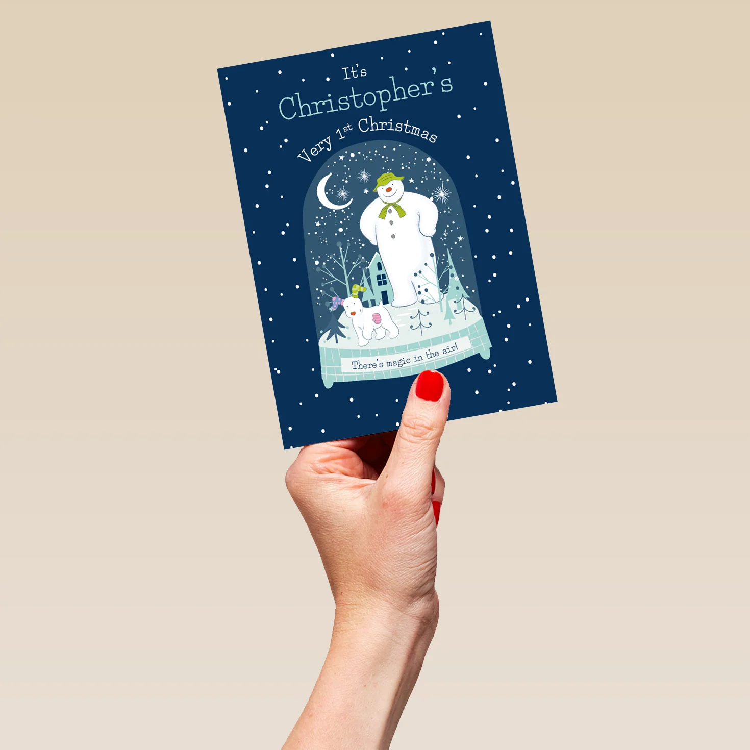 Personalised The Snowman™ 1st Christmas Card - Image 5