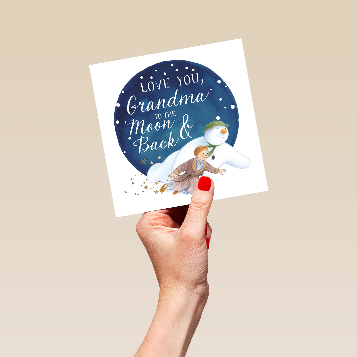 Personalised The Snowman™ & James Flying Christmas Card For Grandma - Image 5