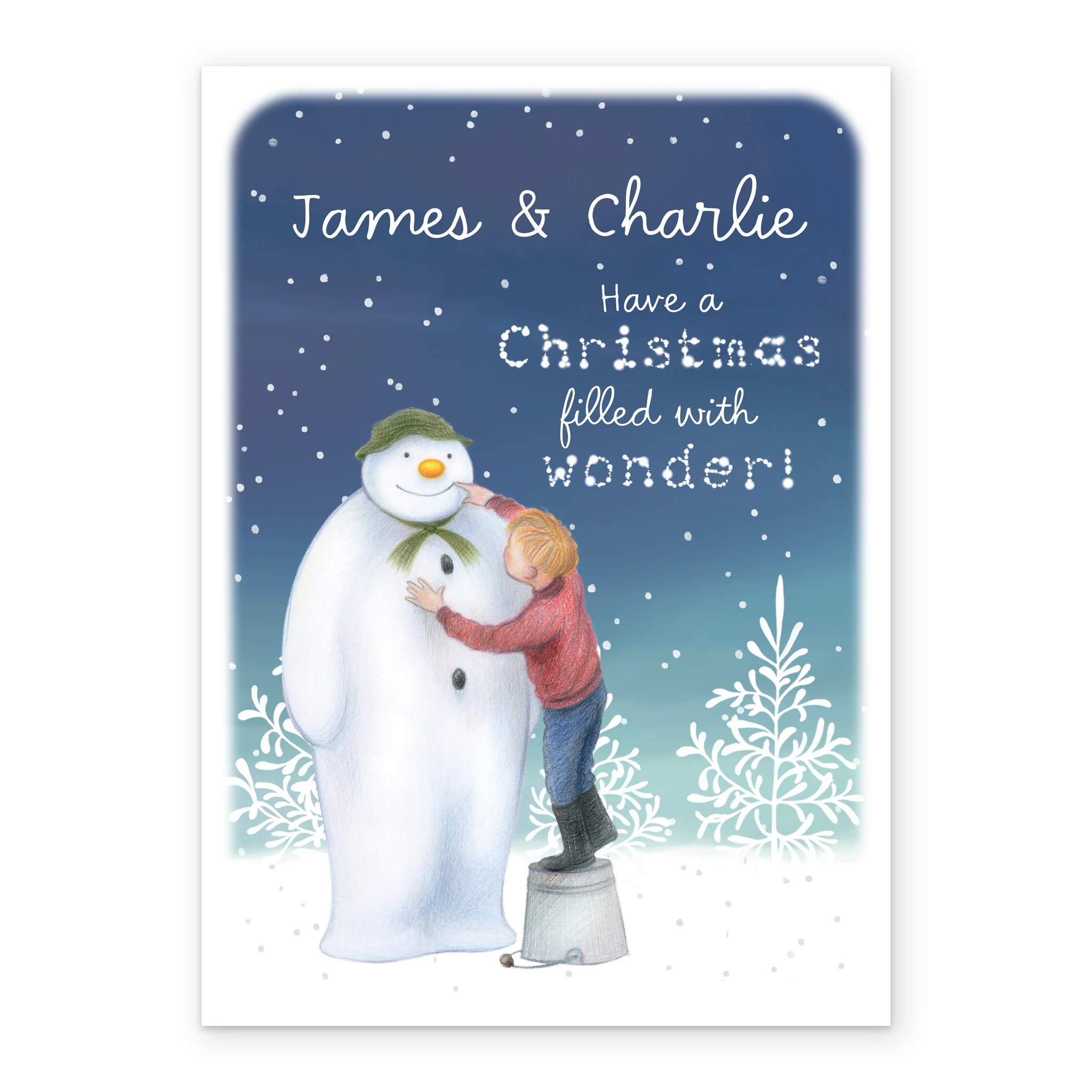 Personalised The Snowman™ Story Christmas Card To Both - Image 2