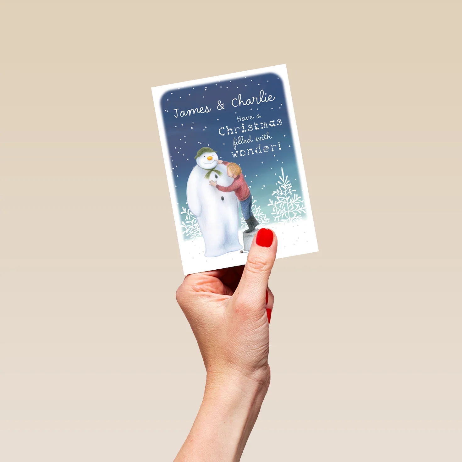 Personalised The Snowman™ Story Christmas Card To Both - Image 4