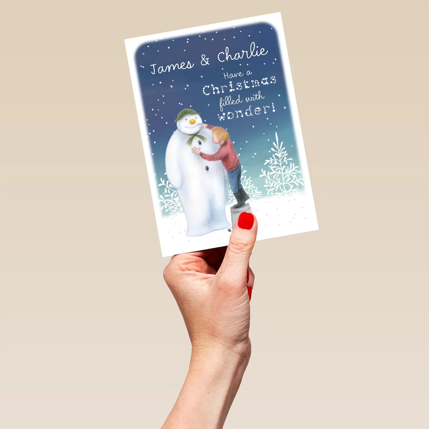 Personalised The Snowman™ Story Christmas Card To Both - Image 5