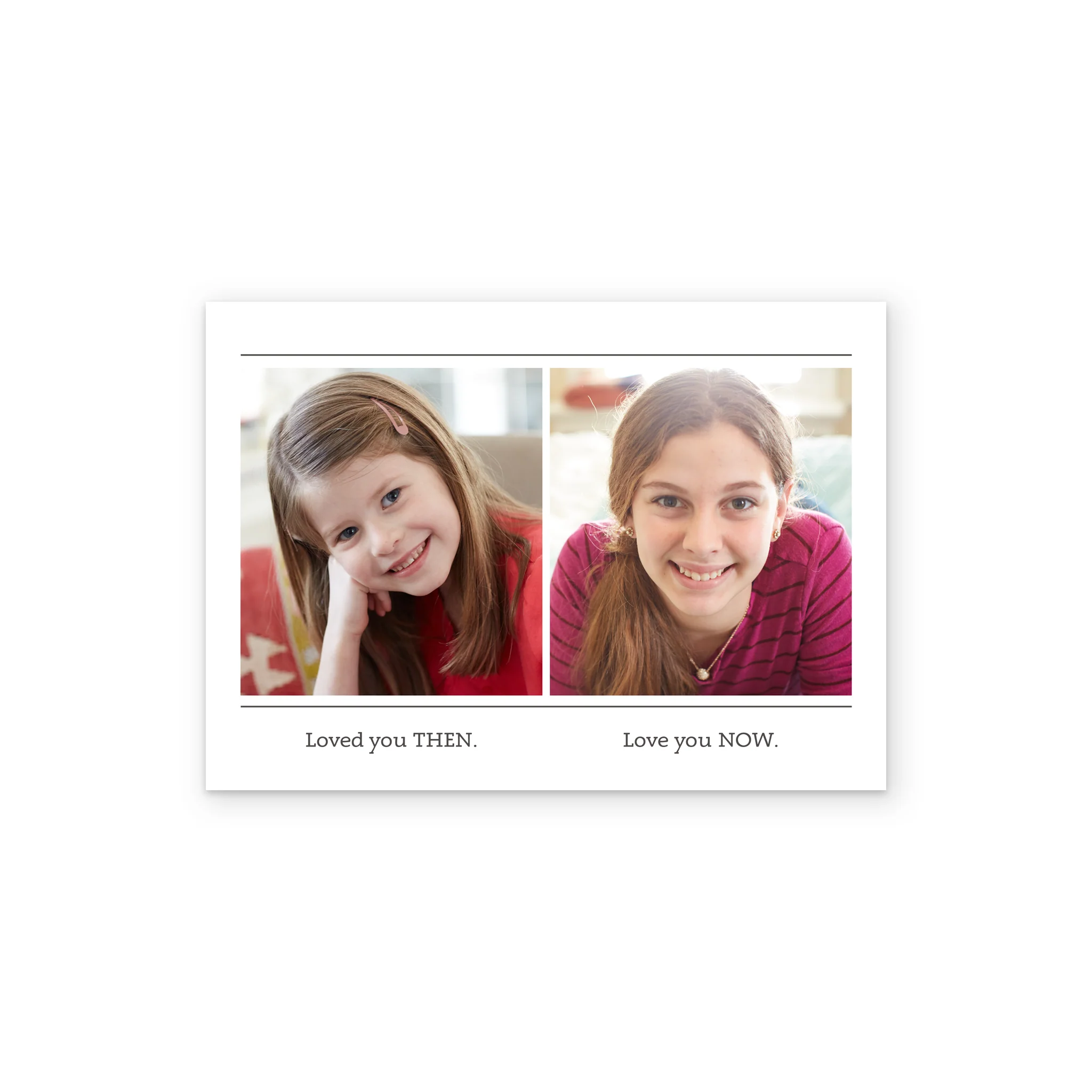 Personalised 'Then and Now' Daughter Photo Upload Card - Image 2