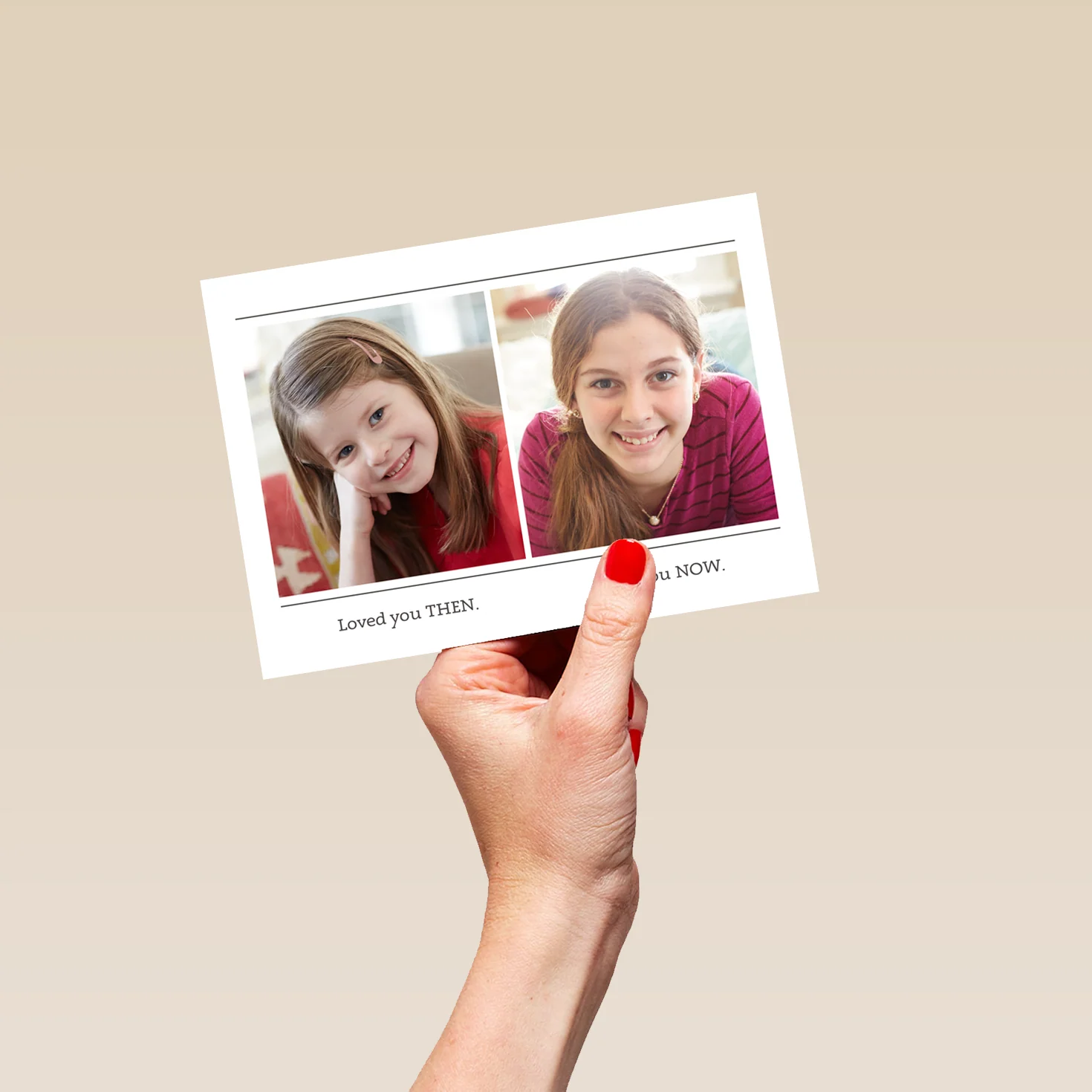 Personalised 'Then and Now' Daughter Photo Upload Card - Image 5