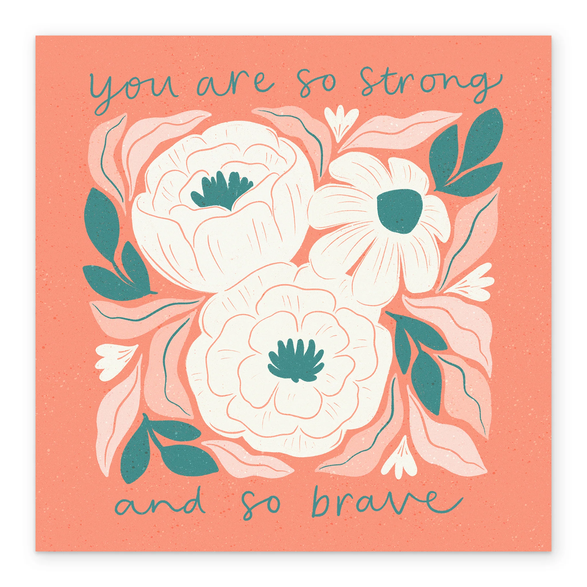 Personalised Thinking of You Card - INSPIRED Blooming Flowers Design by Natalie Rodrigues - Image 2