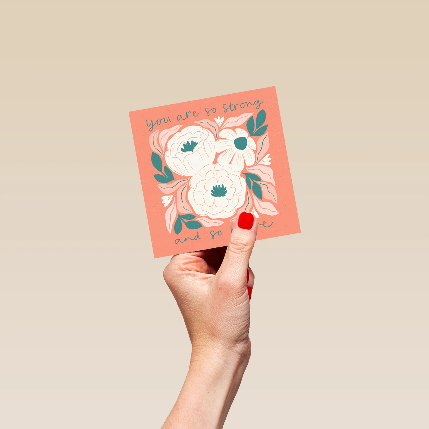 Personalised Thinking of You Card - INSPIRED Blooming Flowers Design by Natalie Rodrigues - Image 4