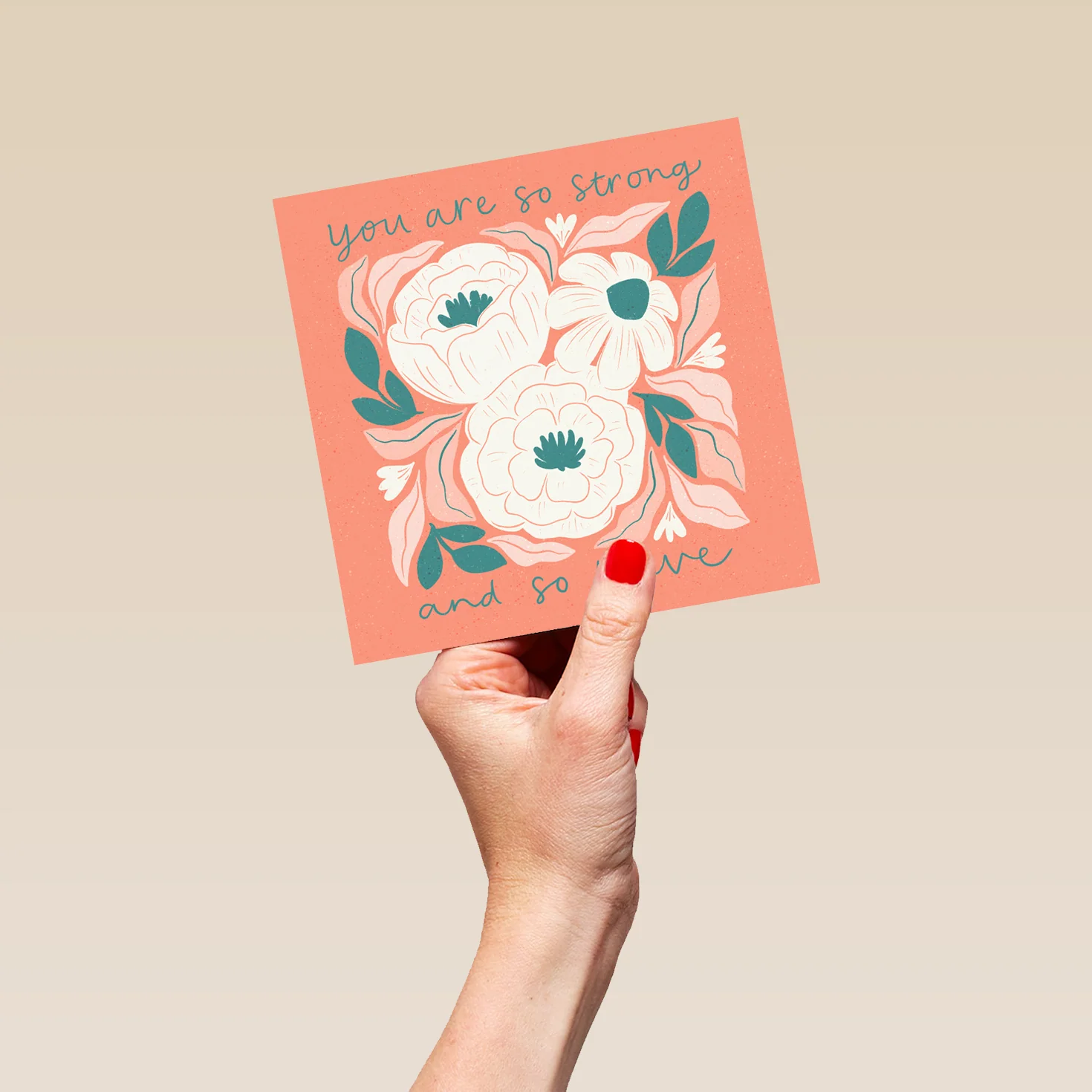 Personalised Thinking of You Card - INSPIRED Blooming Flowers Design by Natalie Rodrigues - Image 5