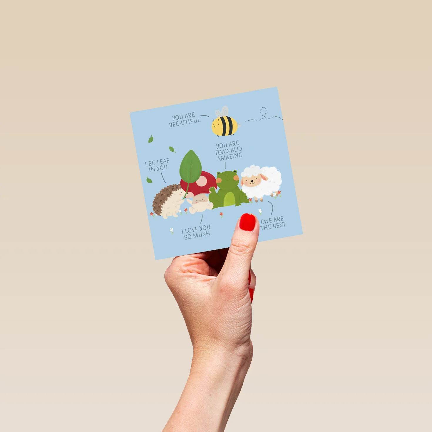 Personalised Thinking of You Card - INSPIRED Cute Animal Characters Design by Lauran Perkins - Image 4