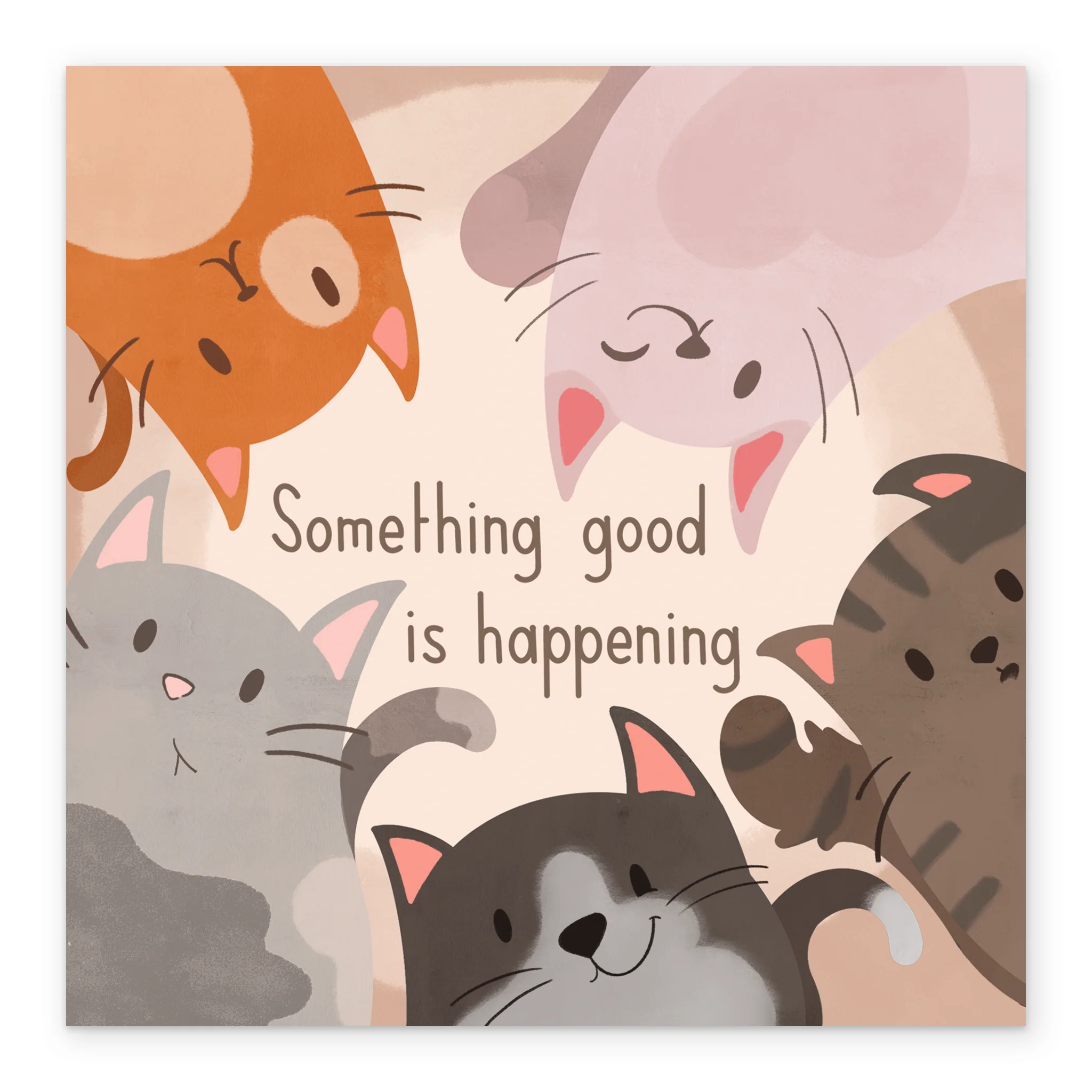 Personalised Thinking of You Card - INSPIRED Cute Cats Design by James Kaye - Image 2
