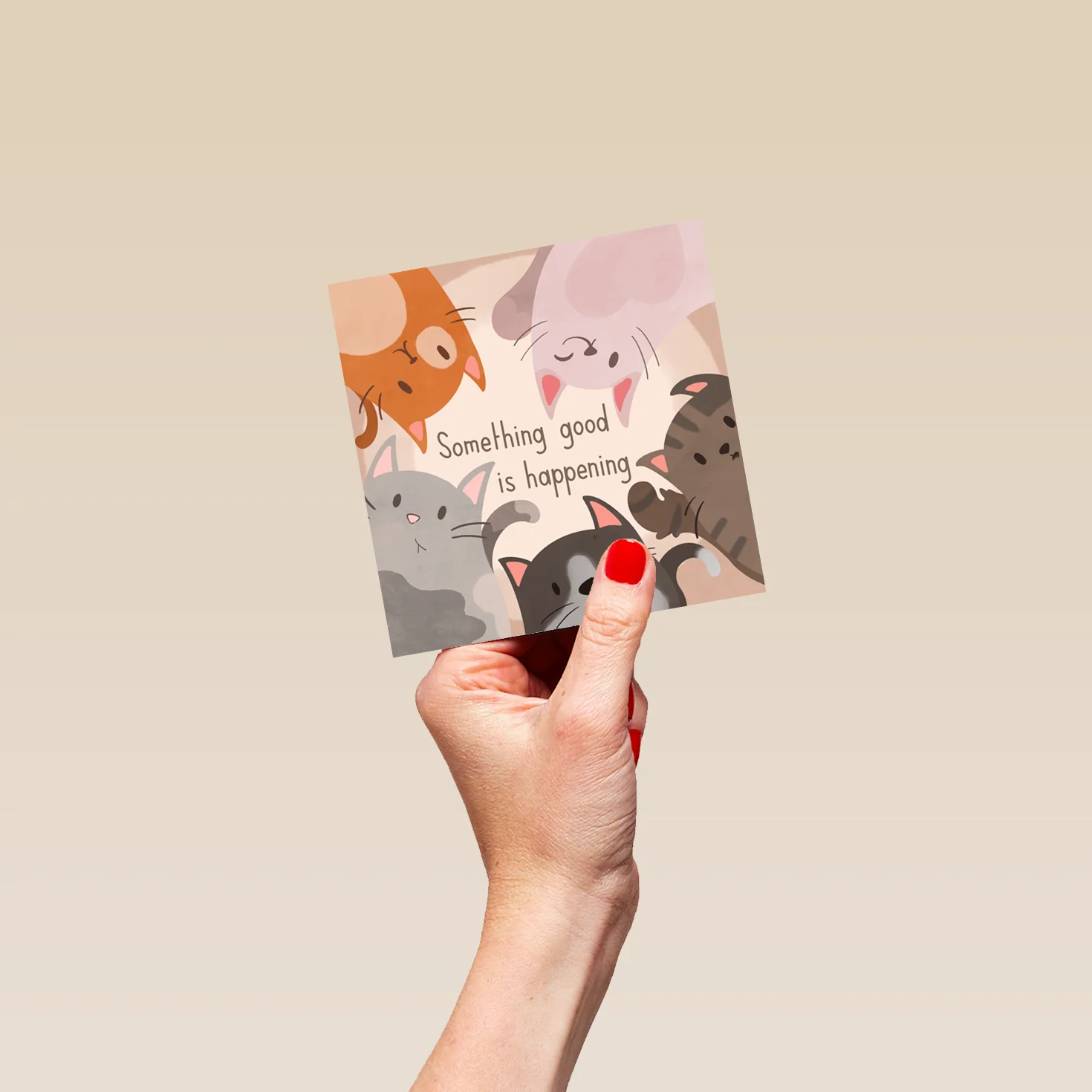 Personalised Thinking of You Card - INSPIRED Cute Cats Design by James Kaye - Image 4