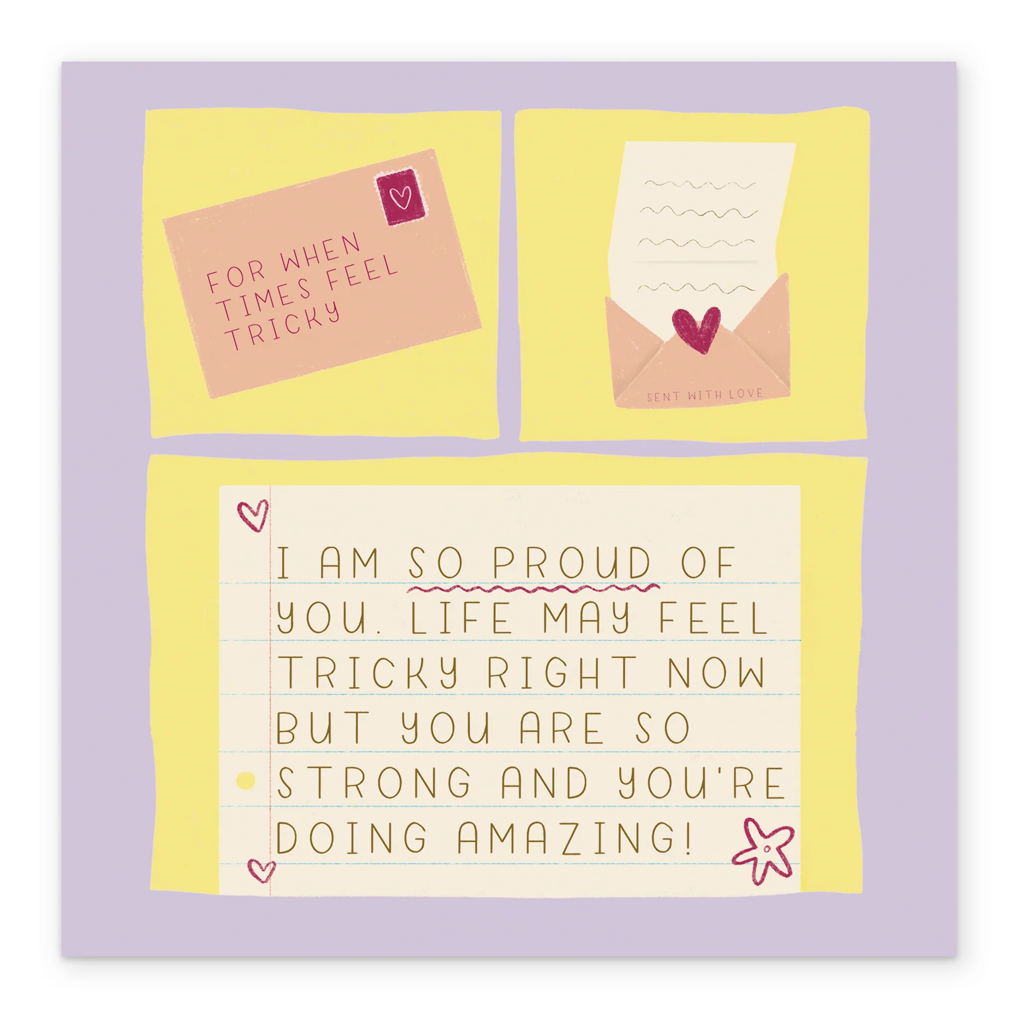 Personalised Thinking of You Card - INSPIRED Love Letter Design by Lauran Perkins - Image 2