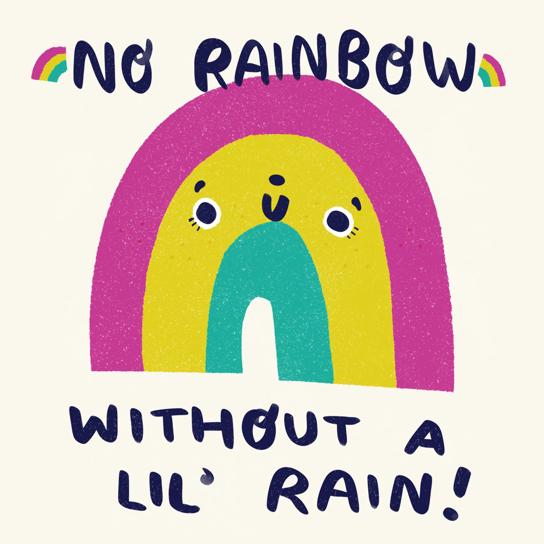 Personalised Thinking of You Card - INSPIRED Rainbow Design by Jasmine Baker