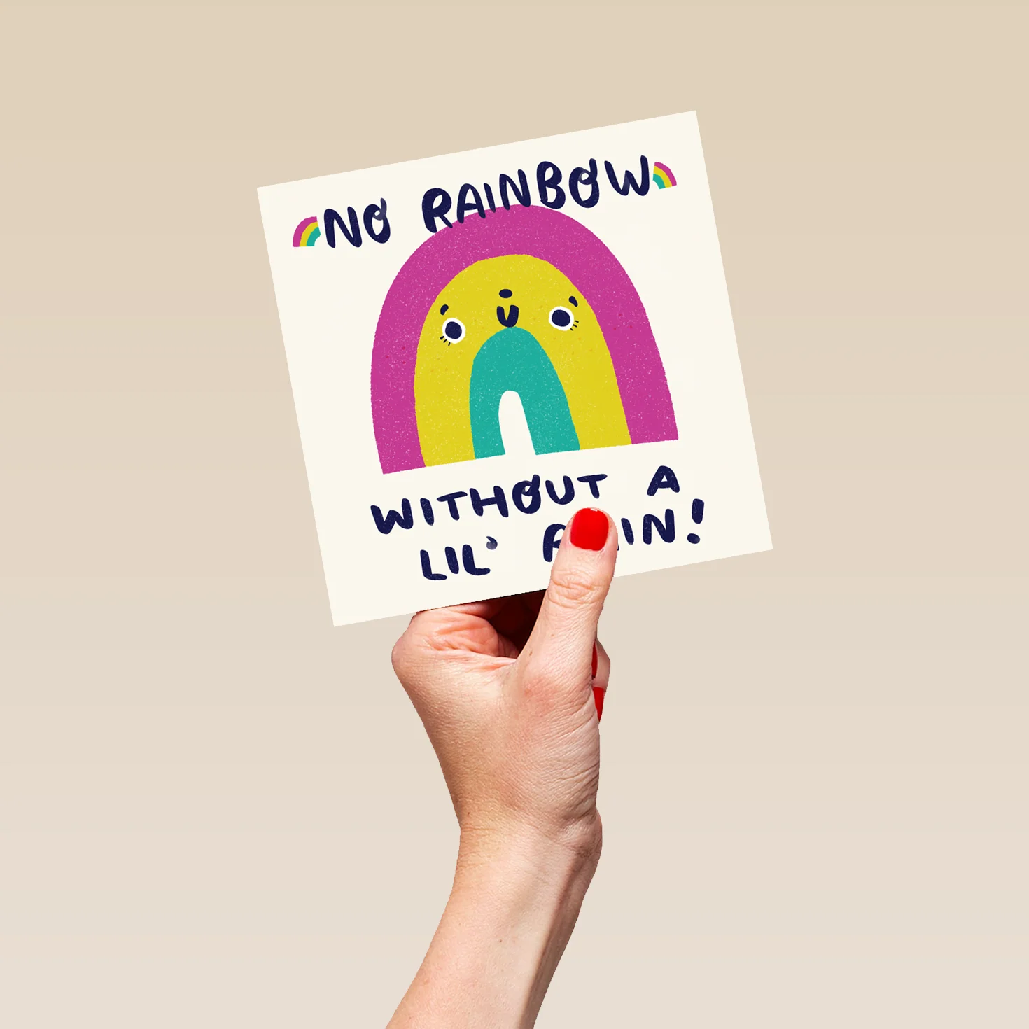Personalised Thinking of You Card - INSPIRED Rainbow Design by Jasmine Baker - Image 5