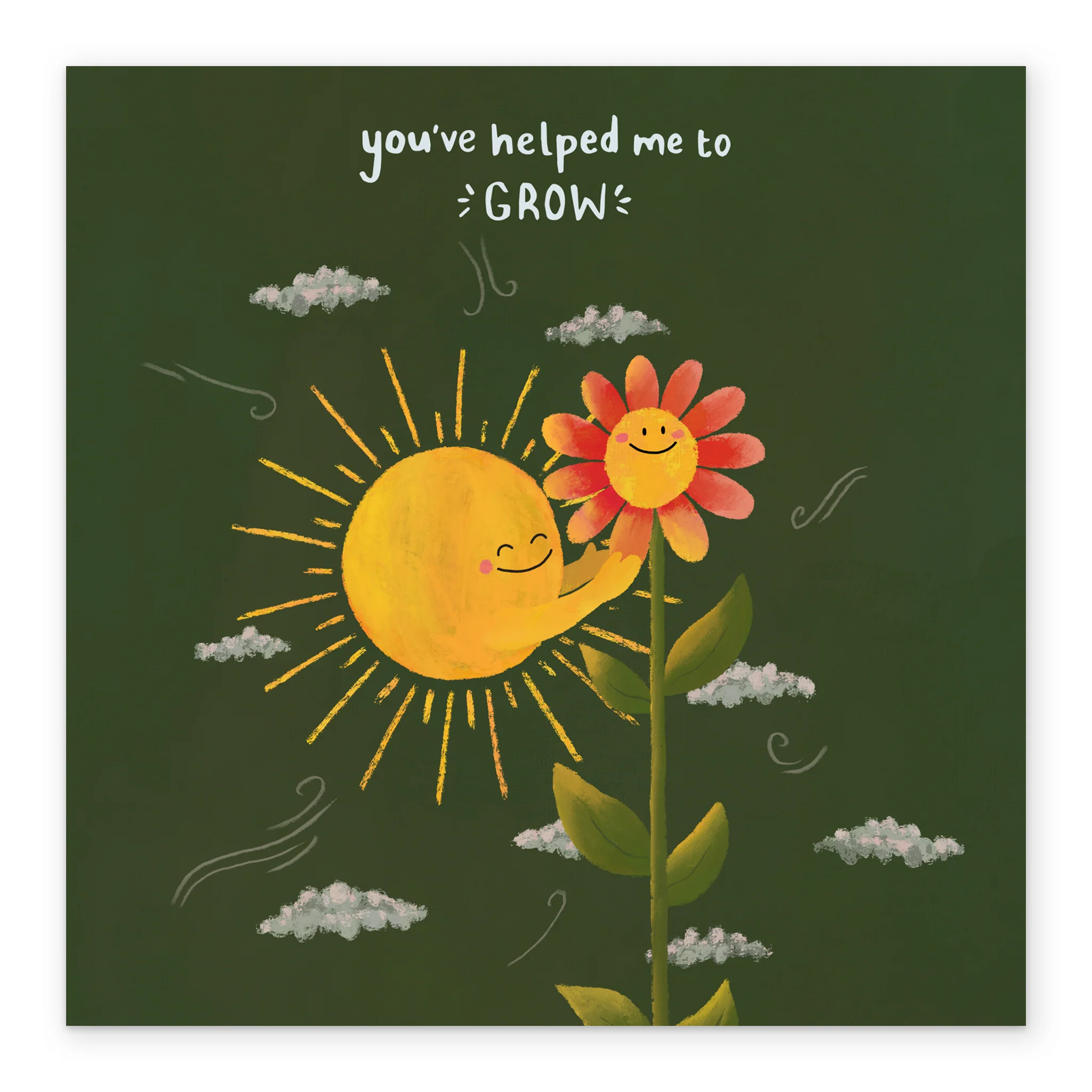Personalised Thinking of You Card - INSPIRED Sun & Flower Design by Lauren Elizabeth - Image 2