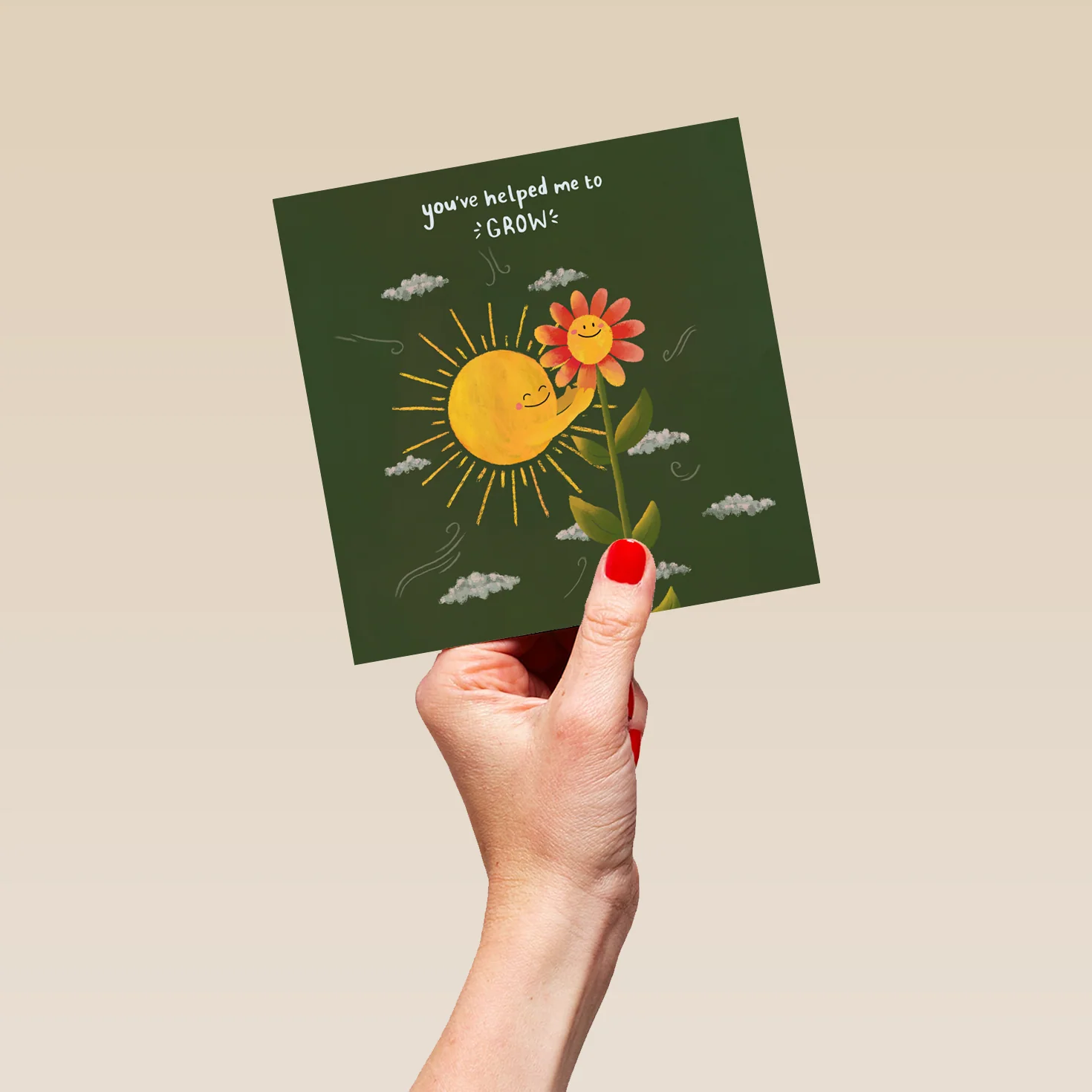 Personalised Thinking of You Card - INSPIRED Sun & Flower Design by Lauren Elizabeth - Image 5