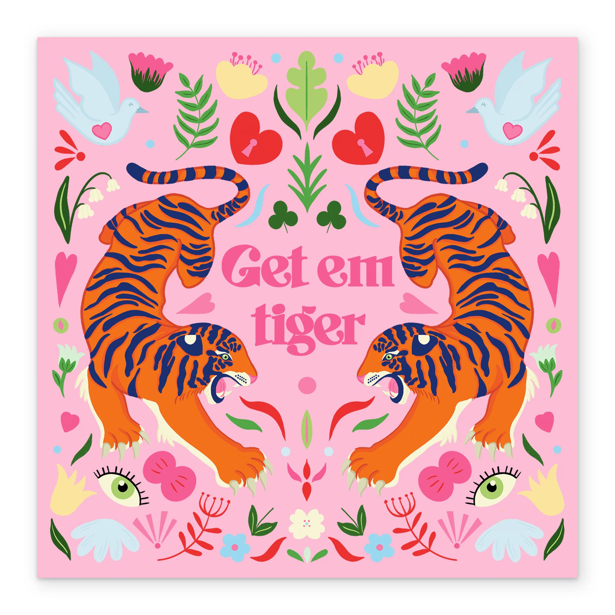 Personalised Thinking of You Card - INSPIRED Tigers Design by Chloe O'Donnell - Image 2