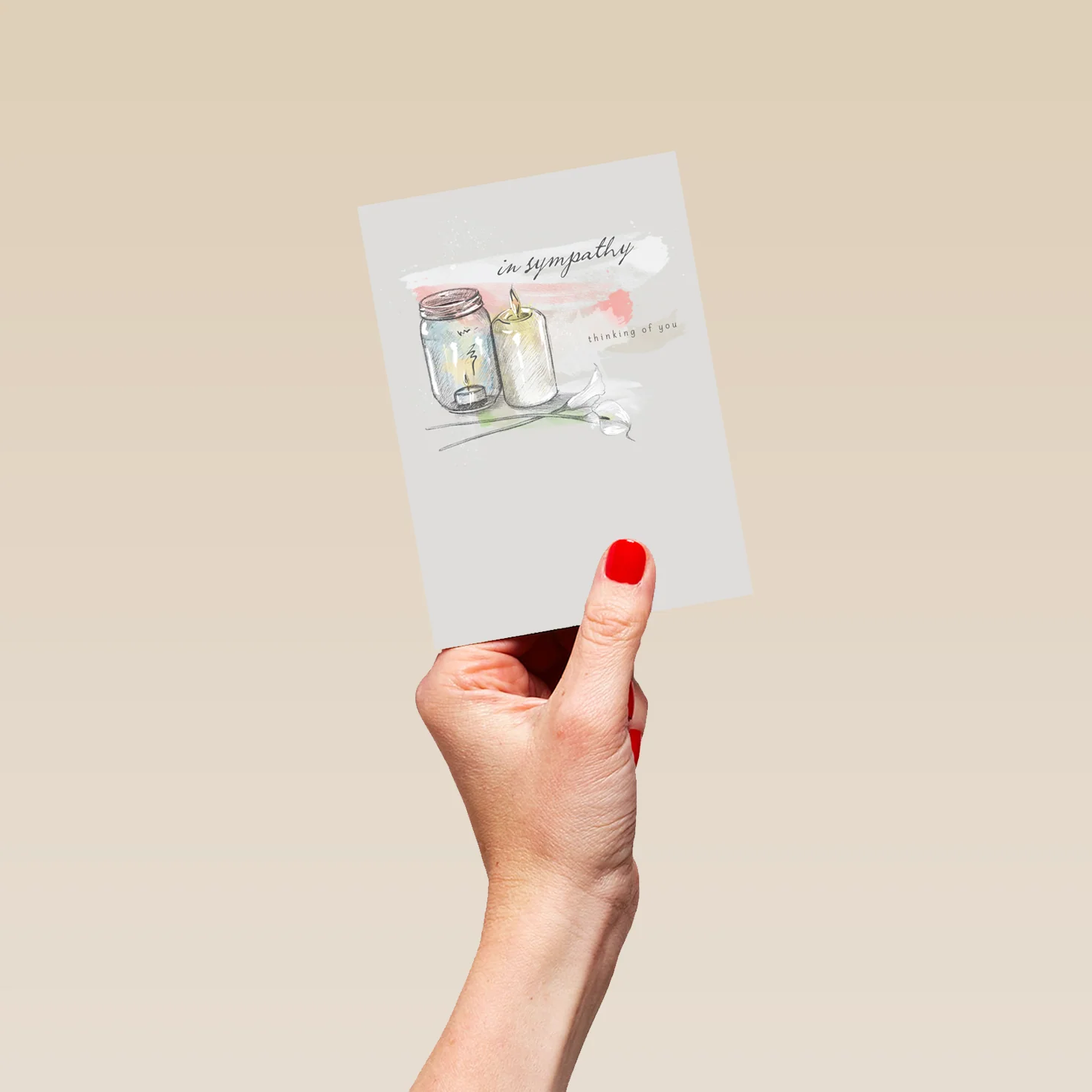 Personalised Thinking of You Sympathy Card - Image 4