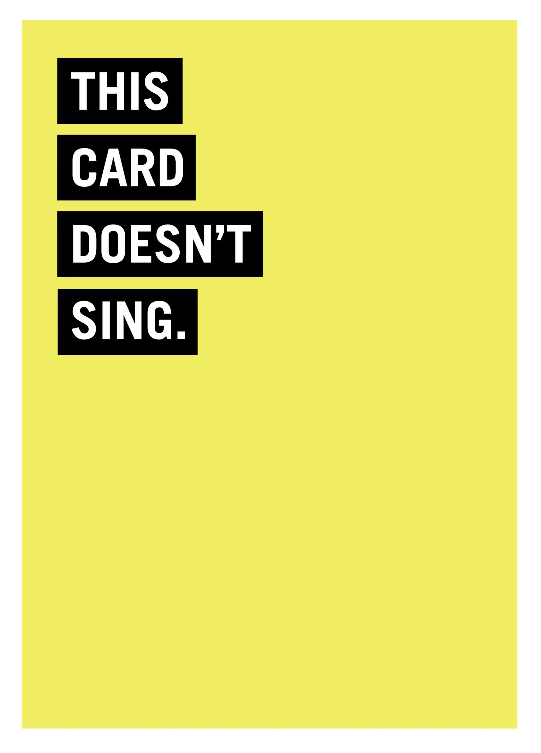 Personalised This Doesn't Sing Funny Card