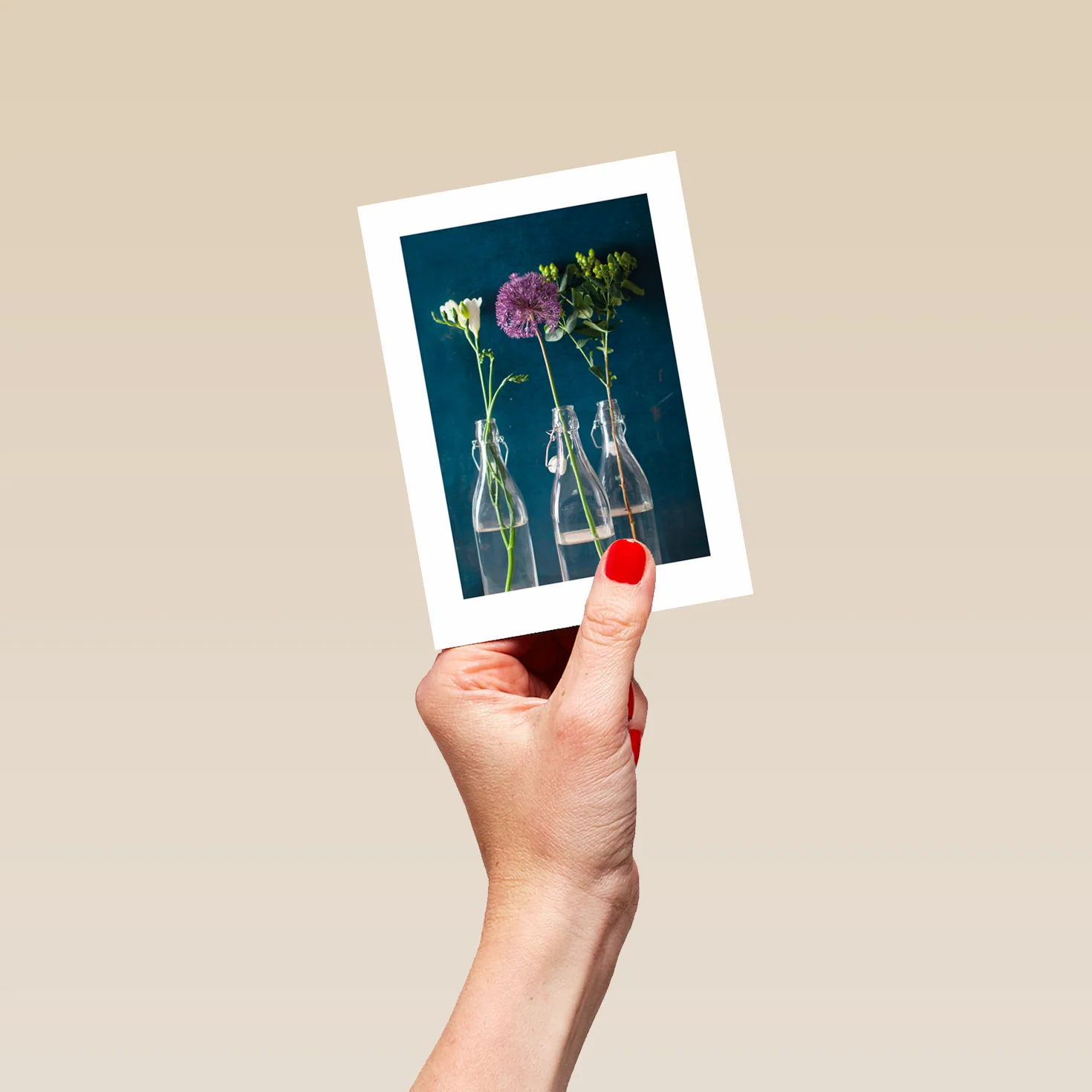 Personalised Three Colourful Flowers Card - Image 4