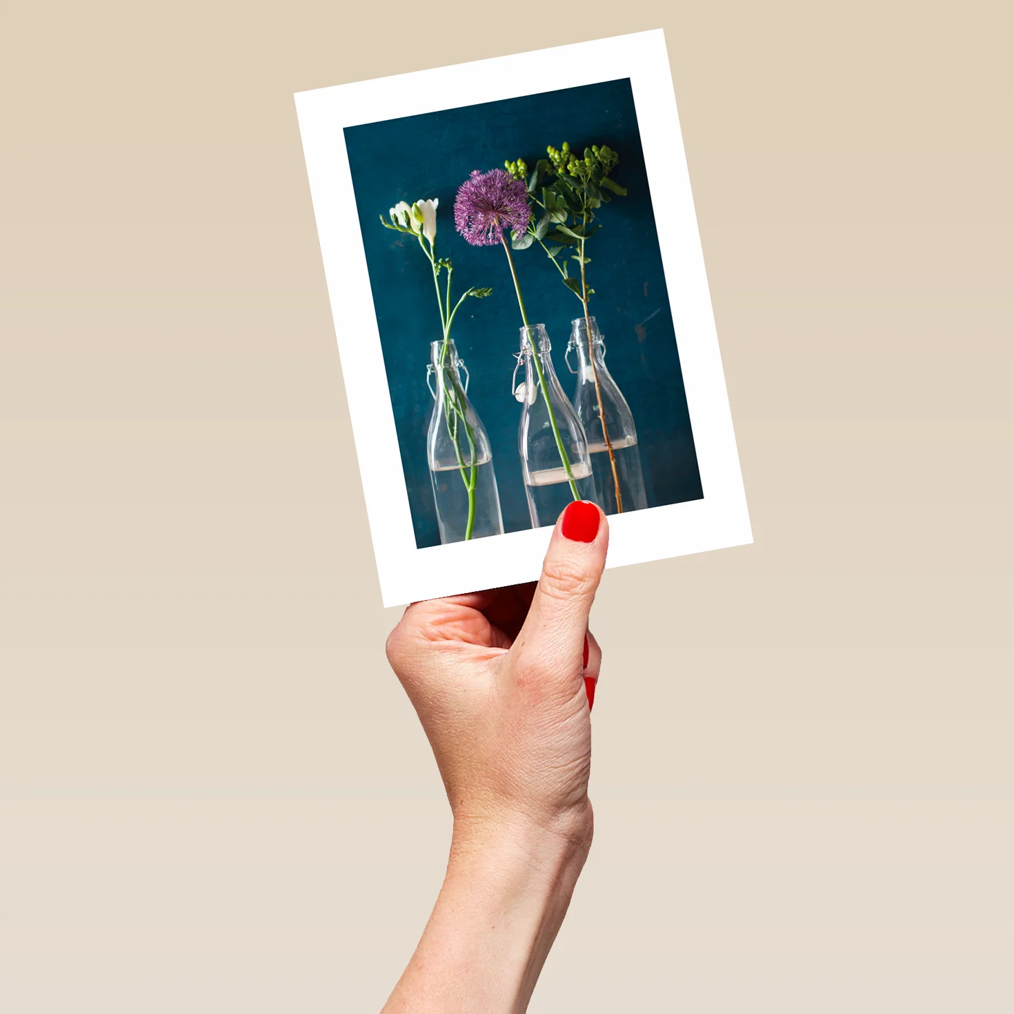 Personalised Three Colourful Flowers Card - Image 5