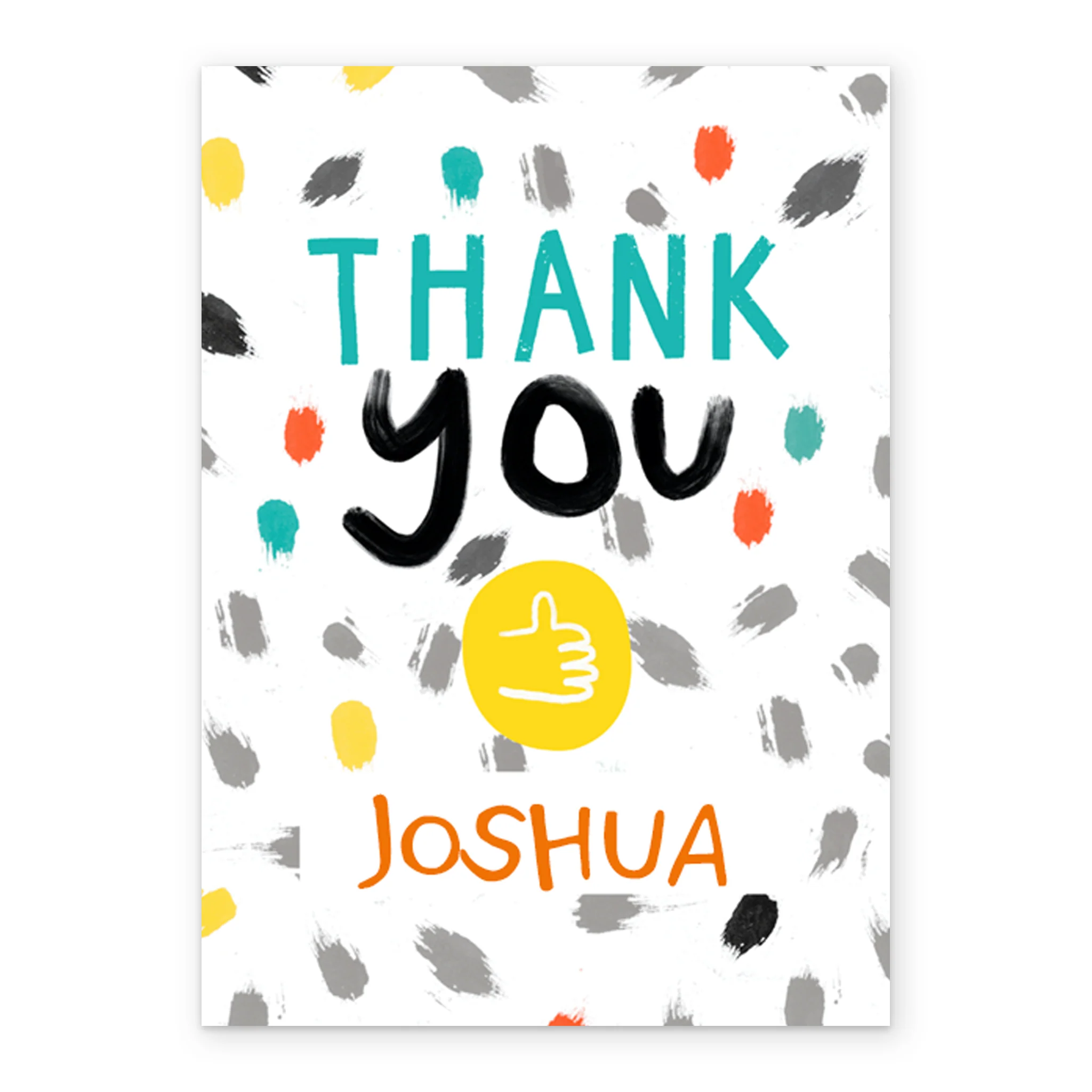 Personalised Thumbs Up Colourful Thank You Card - Image 2