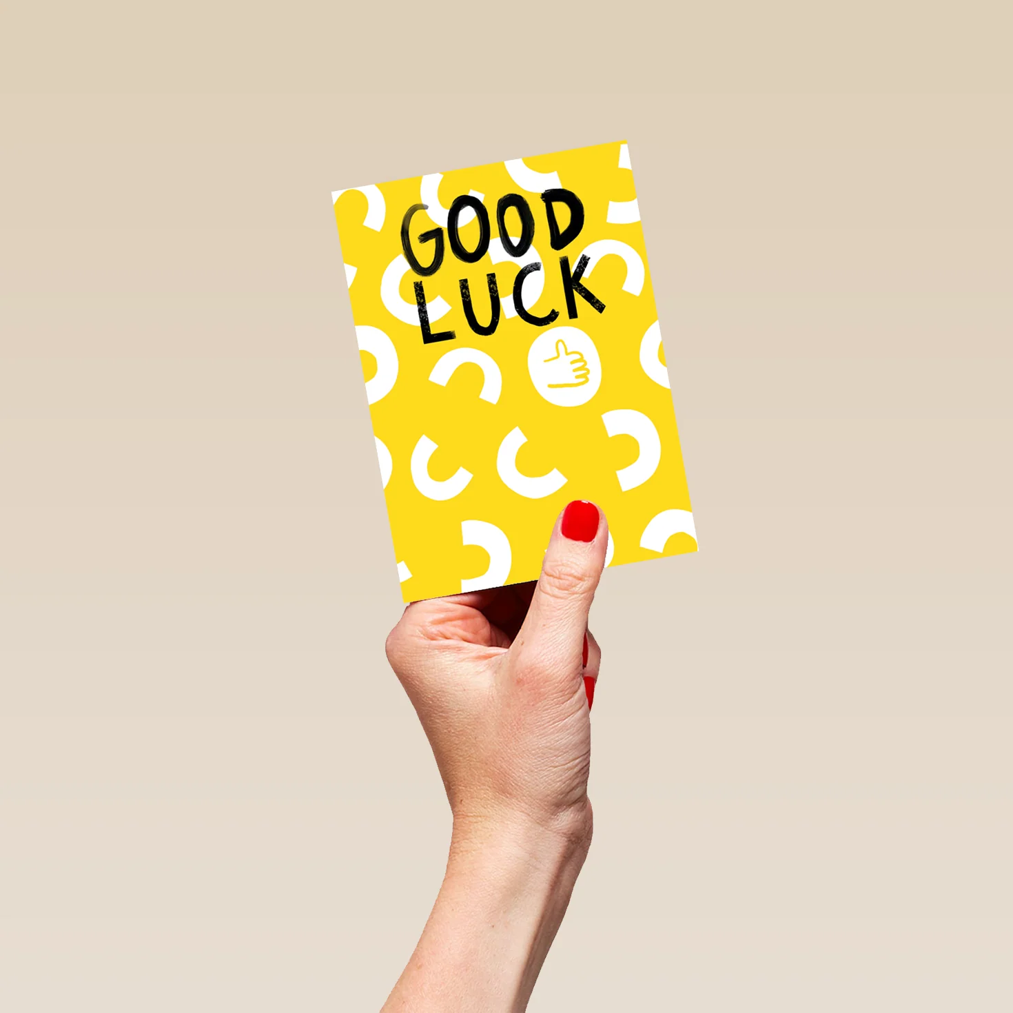 Personalised Thumbs Up Good Luck Card - Image 4