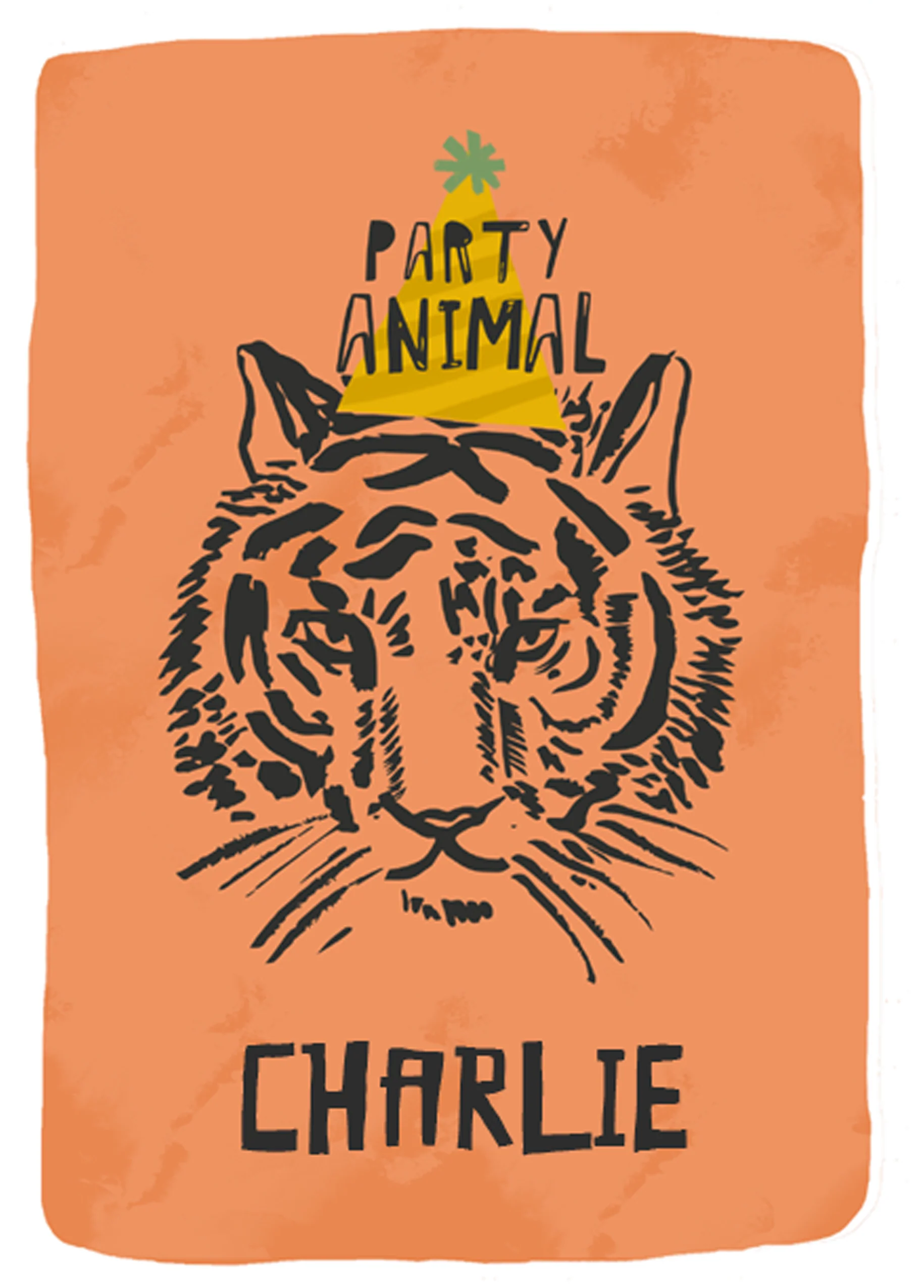 Personalised Tiger Son Birthday Card