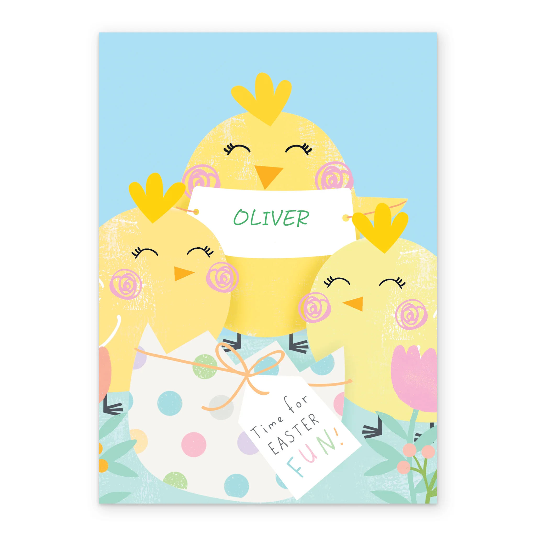 Personalised Time For Easter Chicks Easter Card - Image 2