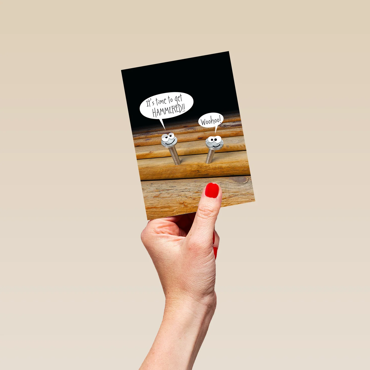 Personalised Time To Get Hammered Funny Birthday Card - Image 4