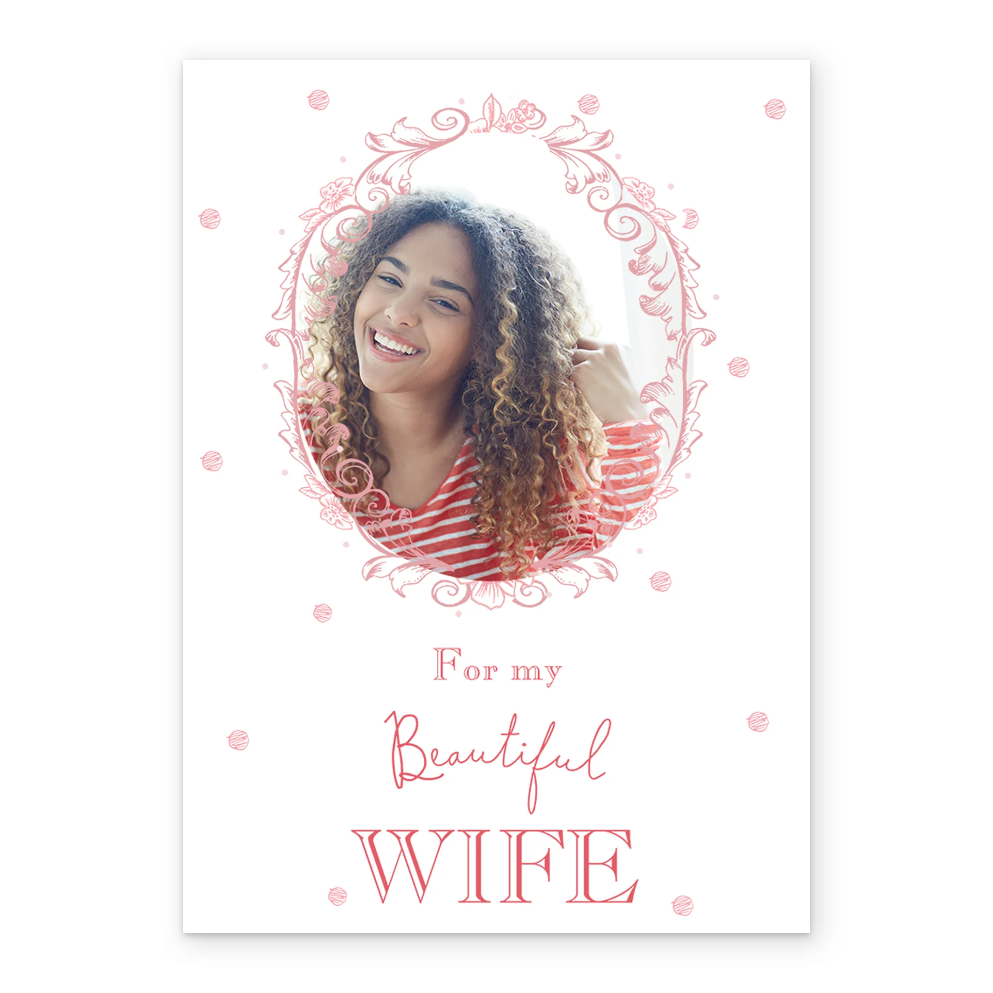 Personalised To A Beautiful Wife Photo Card - Image 2