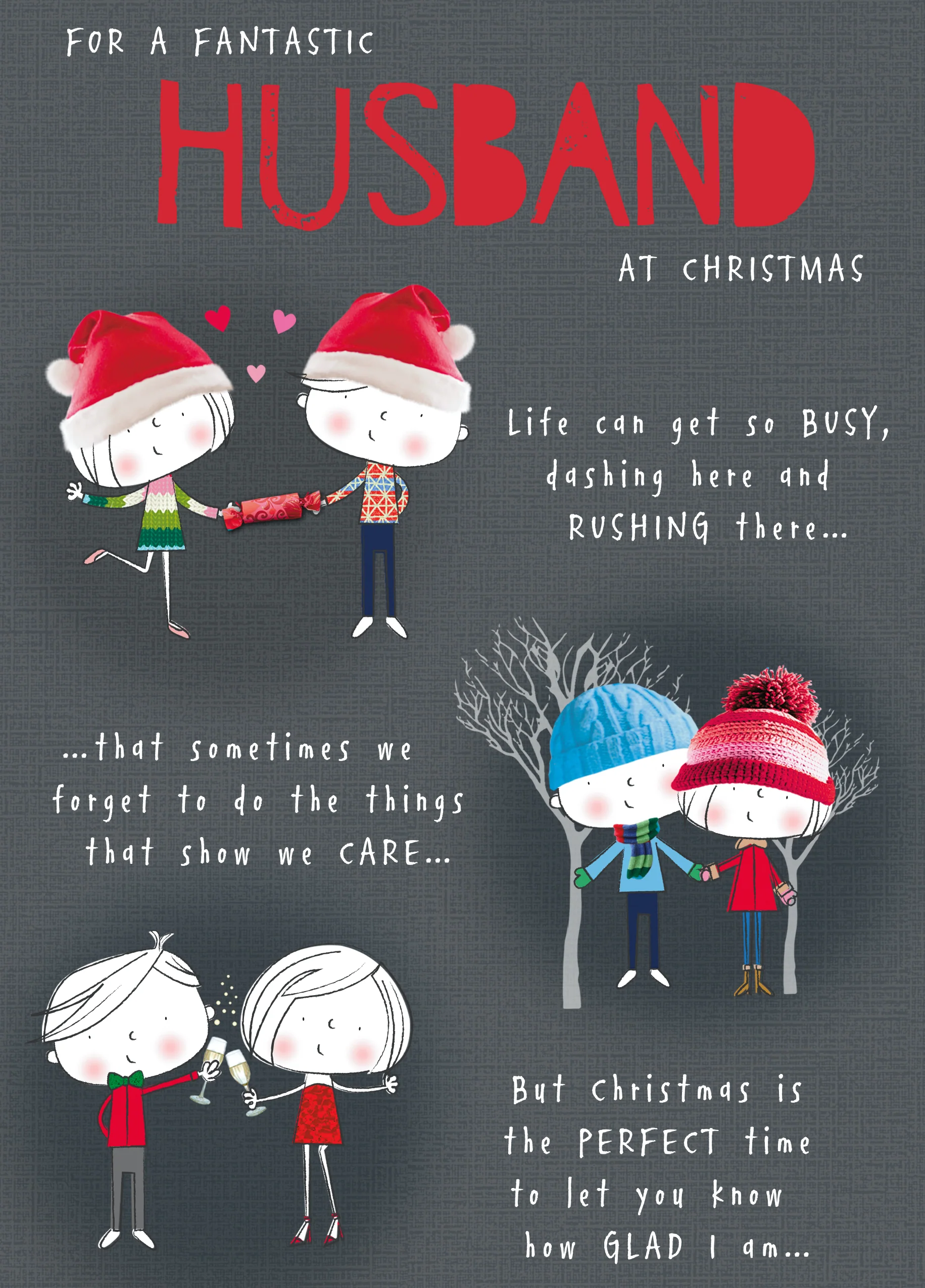 Personalised To A Fantastic Husband Christmas Card