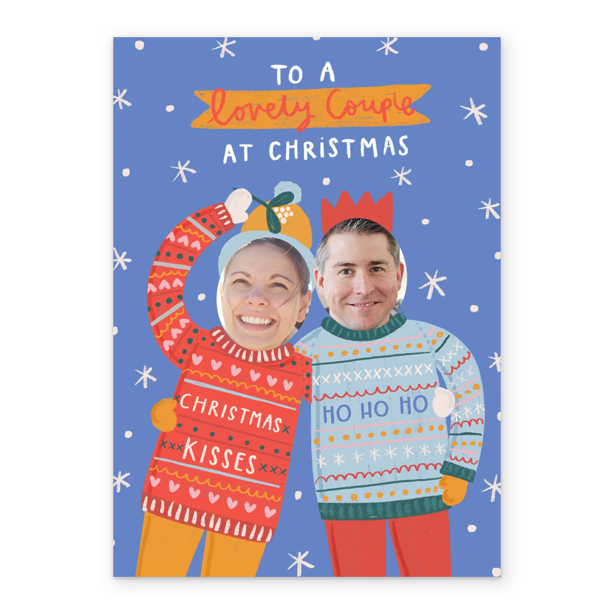 Personalised To A Lovely Couple Funny Photo Christmas Card - Image 2