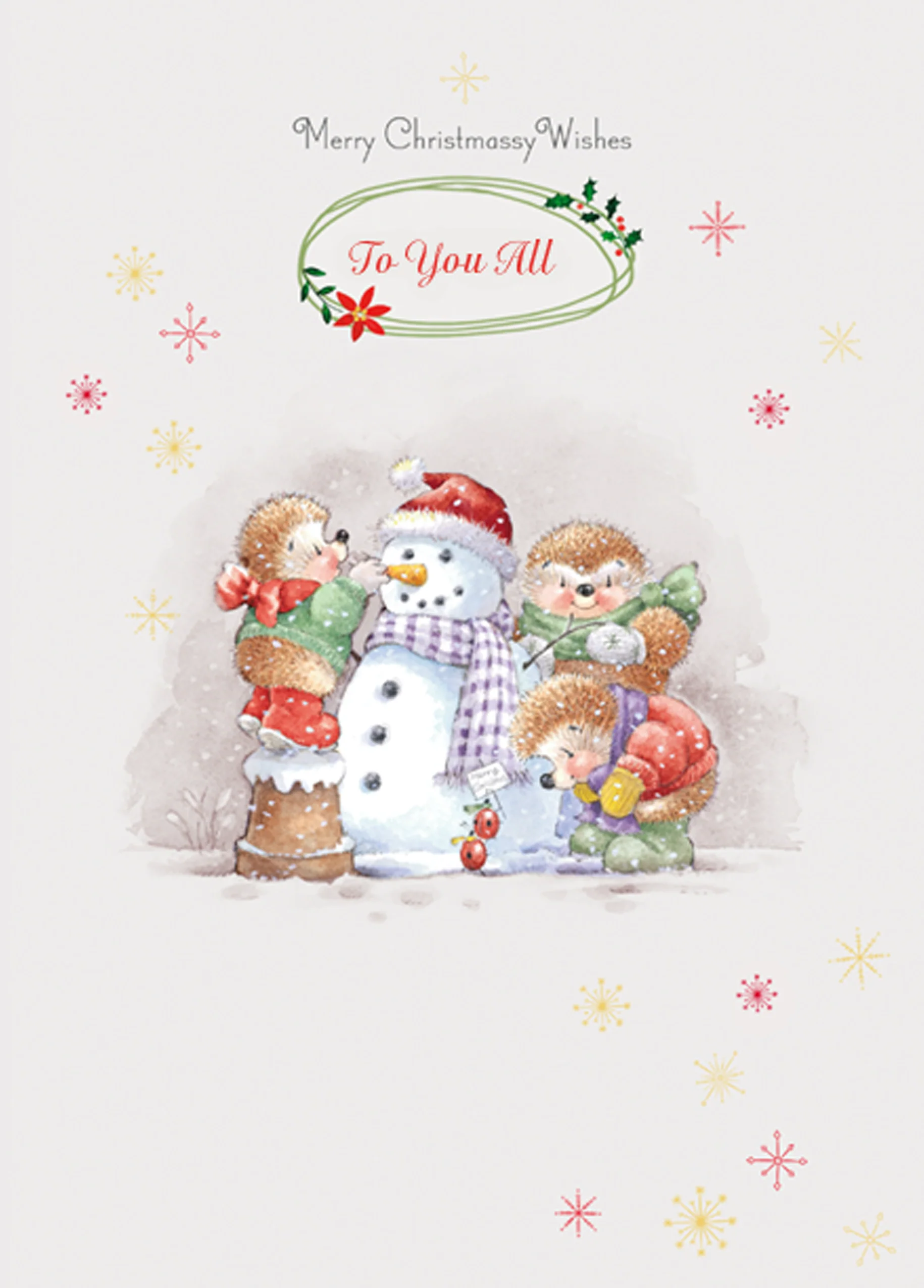 Personalised To All Cute Snowman Country Companions Christmas Card