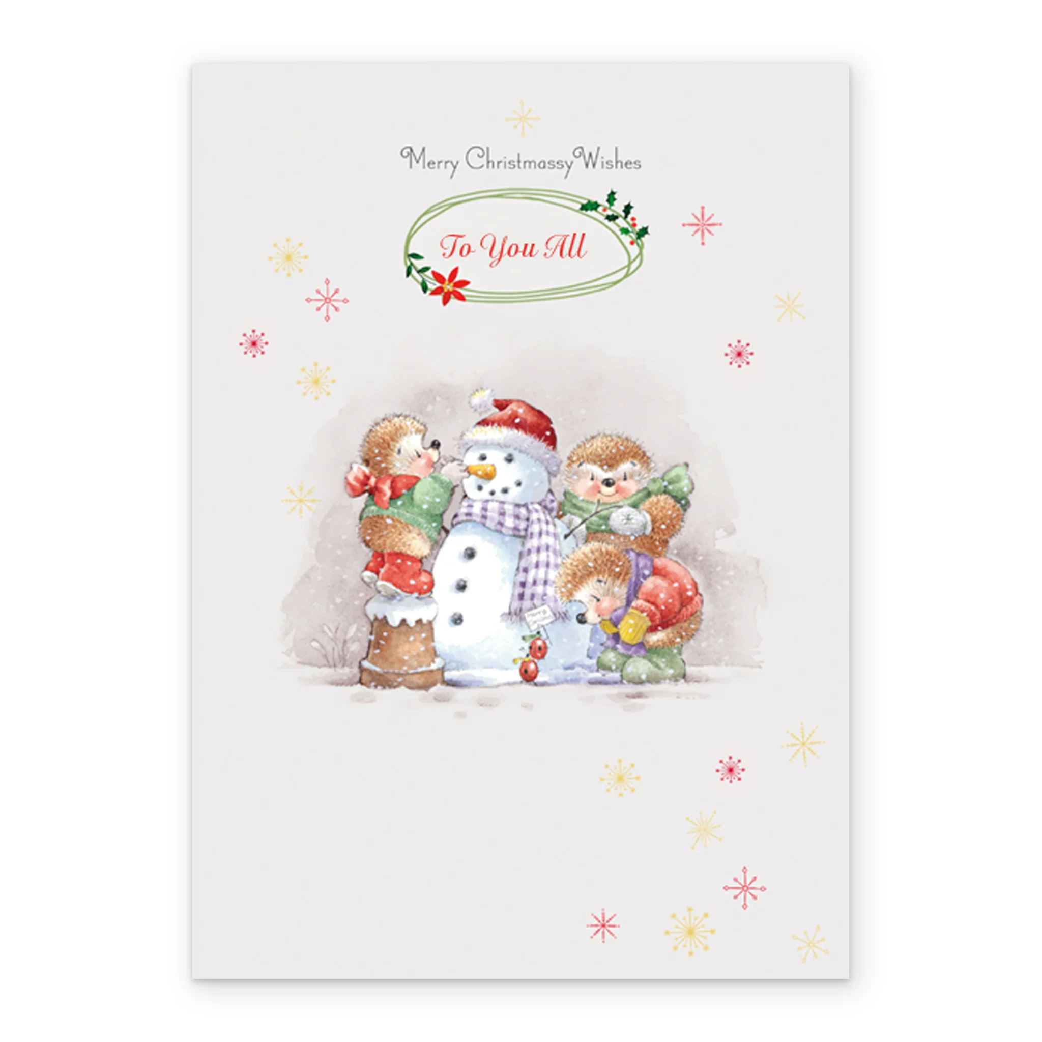 Personalised To All Cute Snowman Country Companions Christmas Card - Image 2