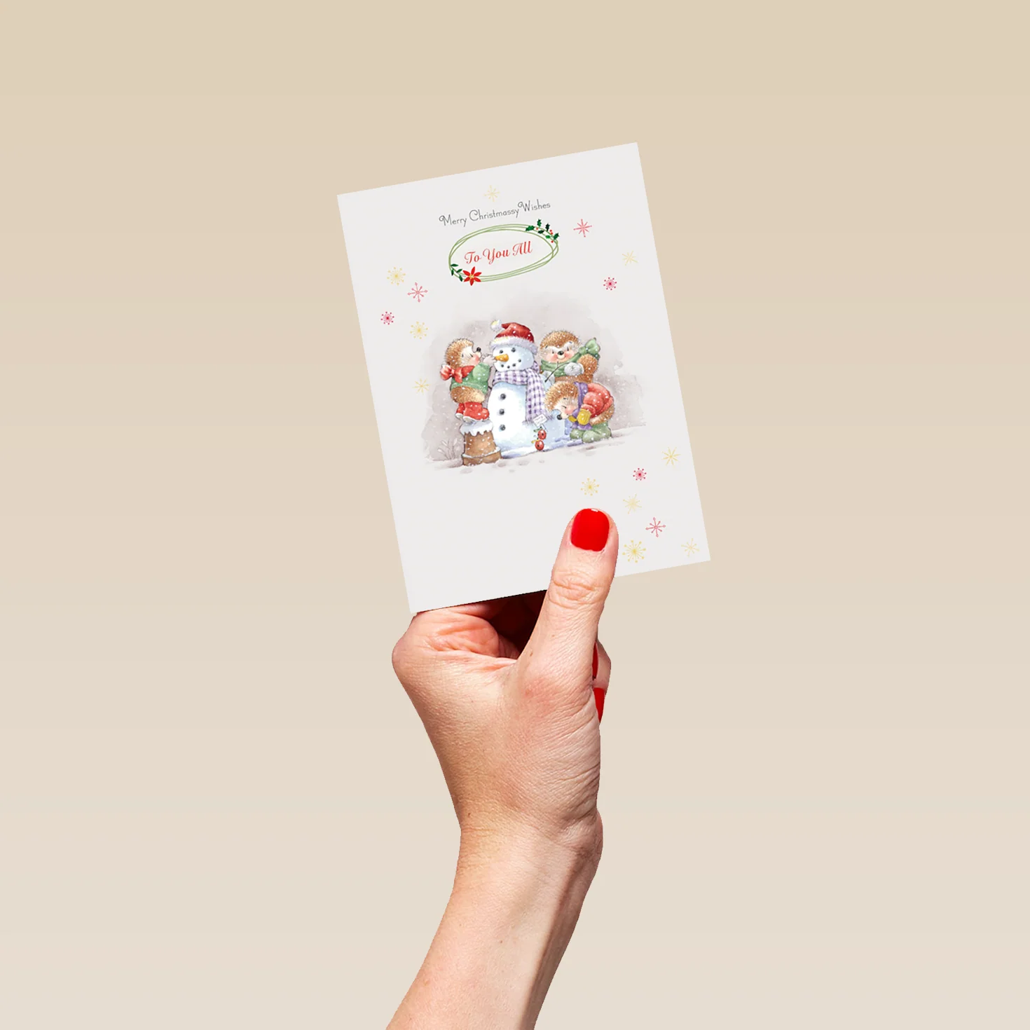 Personalised To All Cute Snowman Country Companions Christmas Card - Image 4
