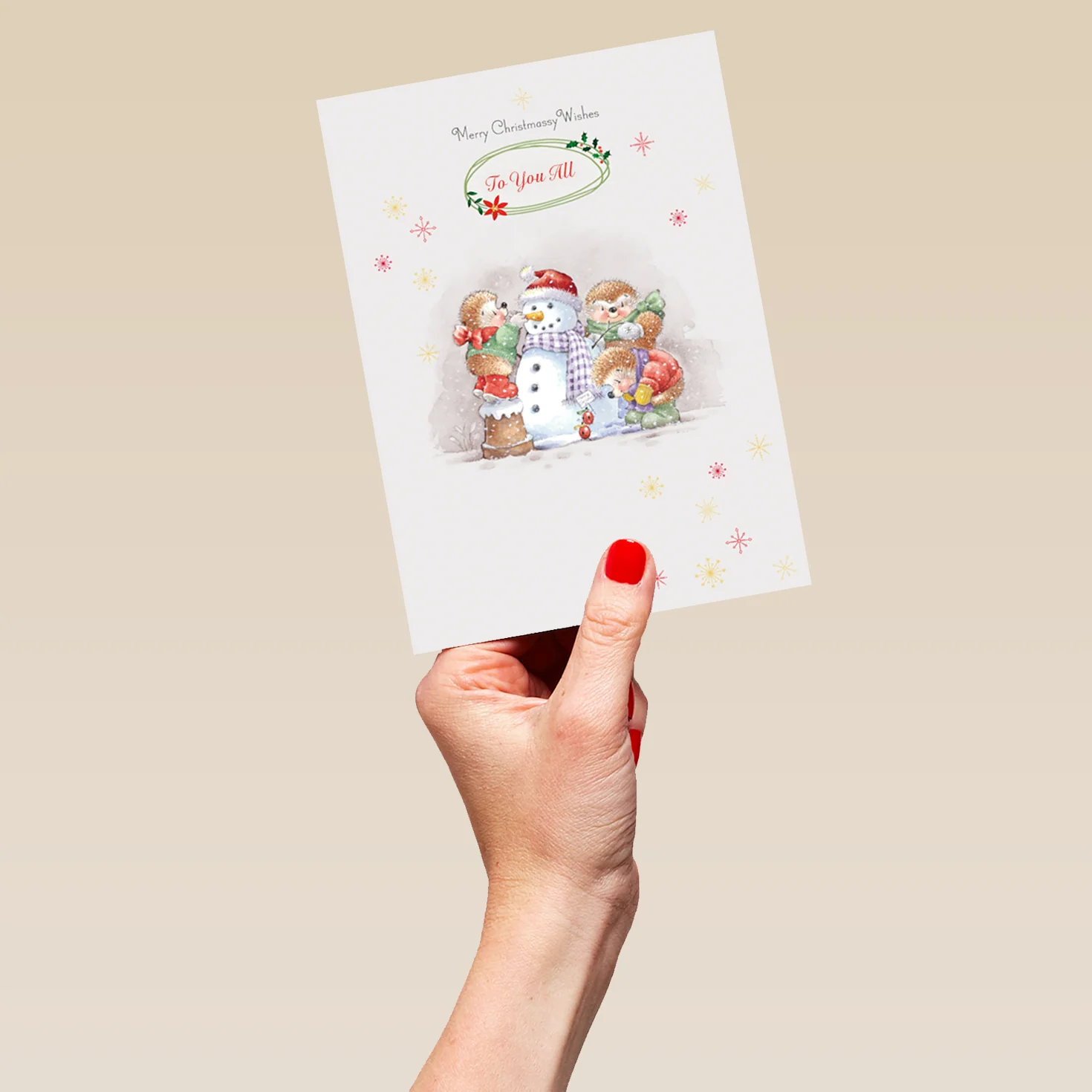 Personalised To All Cute Snowman Country Companions Christmas Card - Image 5