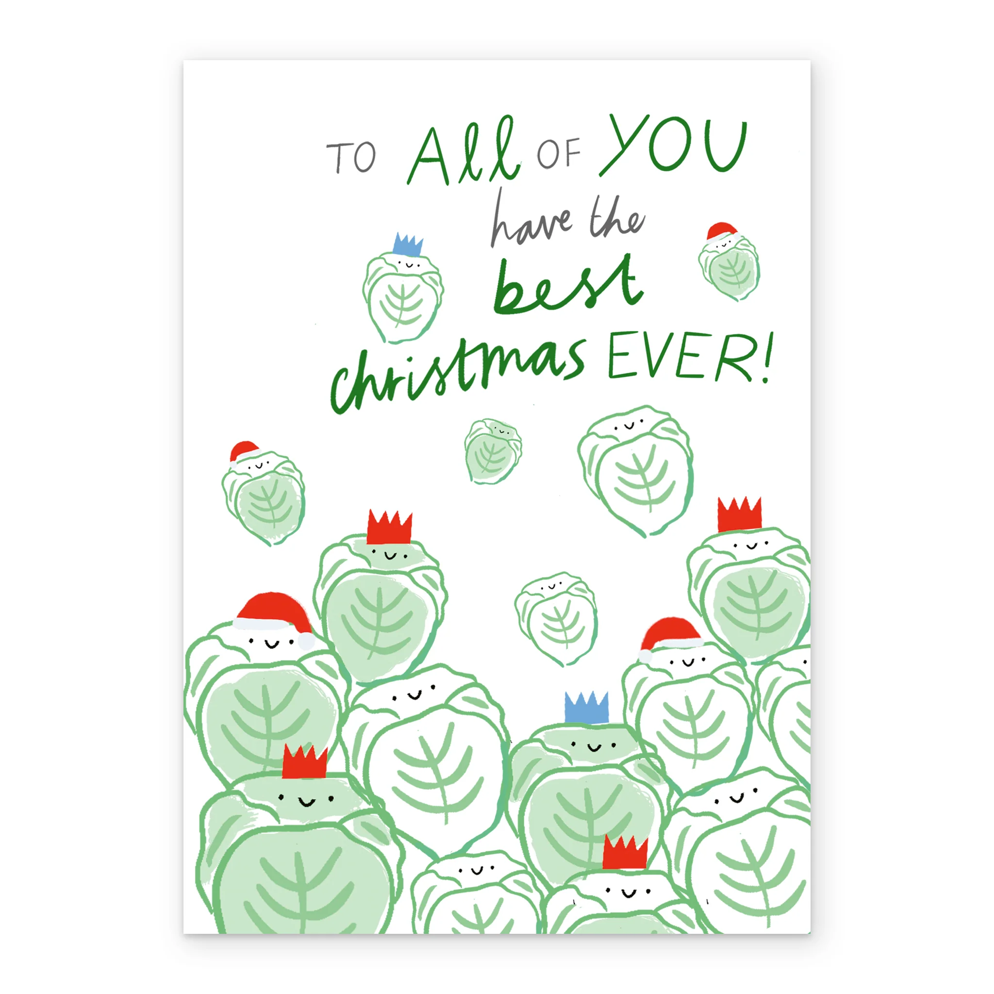 Personalised To All Of You Christmas Sprouts Party Hats Card - Image 2
