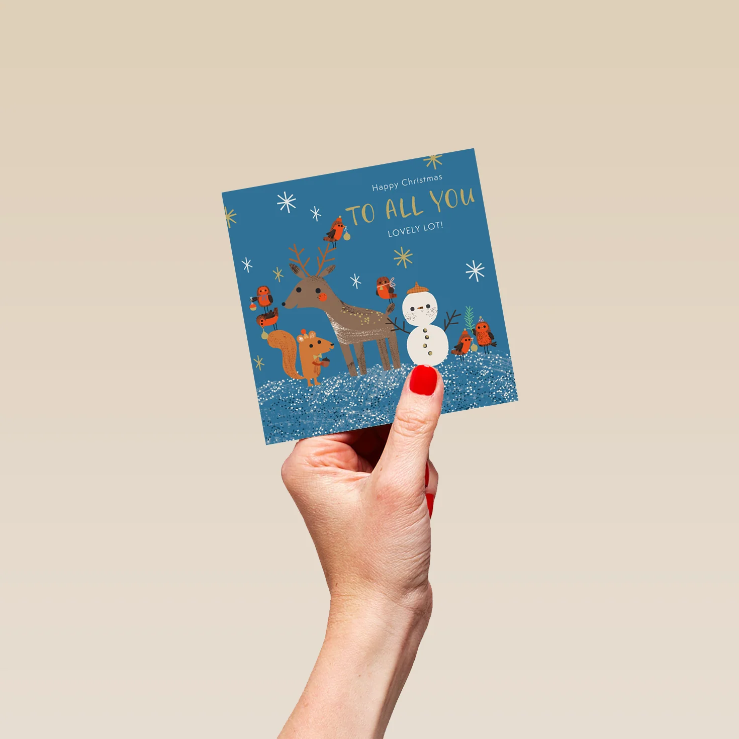 Personalised To All Of You Cute Woodland Animals Christmas Card - Image 4