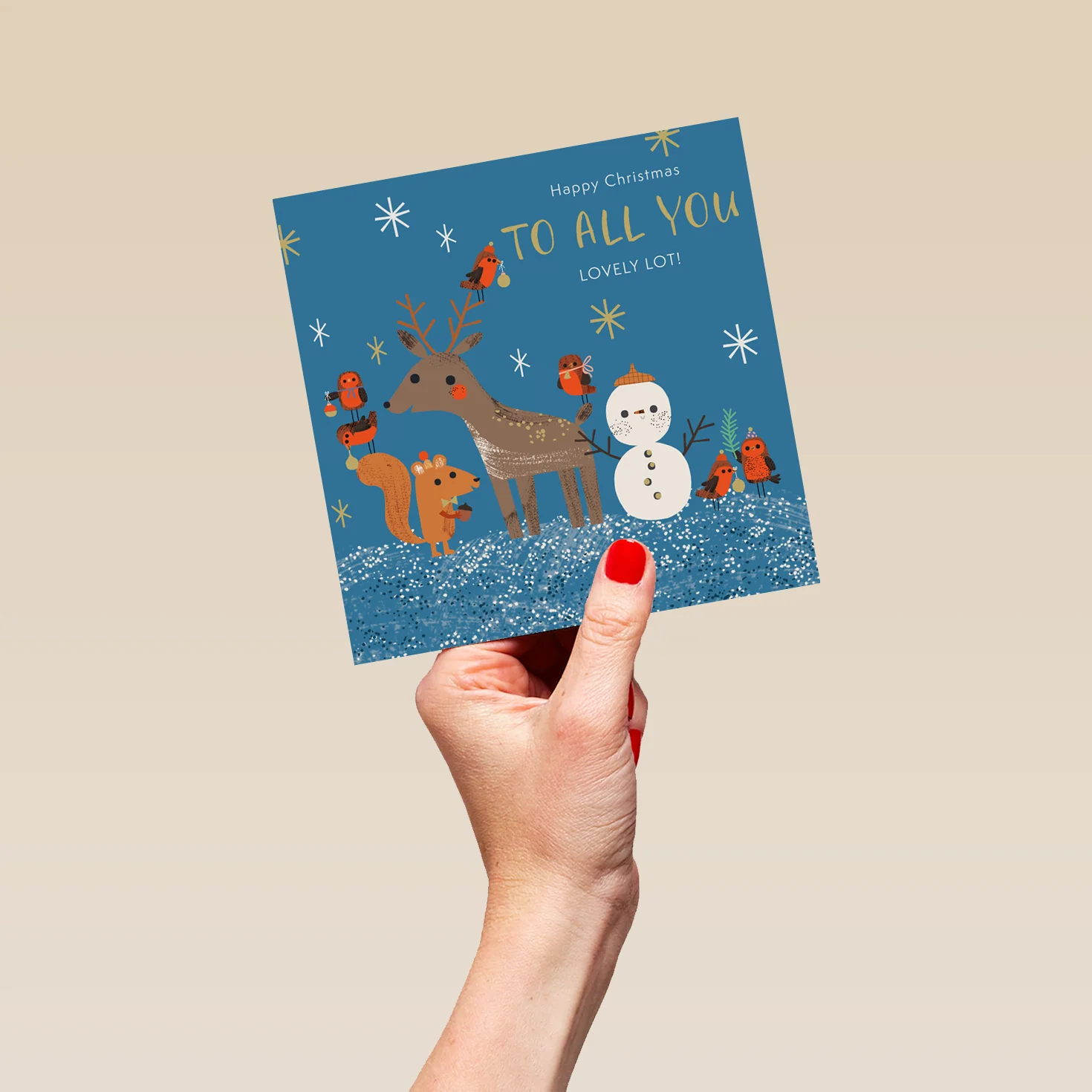 Personalised To All Of You Cute Woodland Animals Christmas Card - Image 5