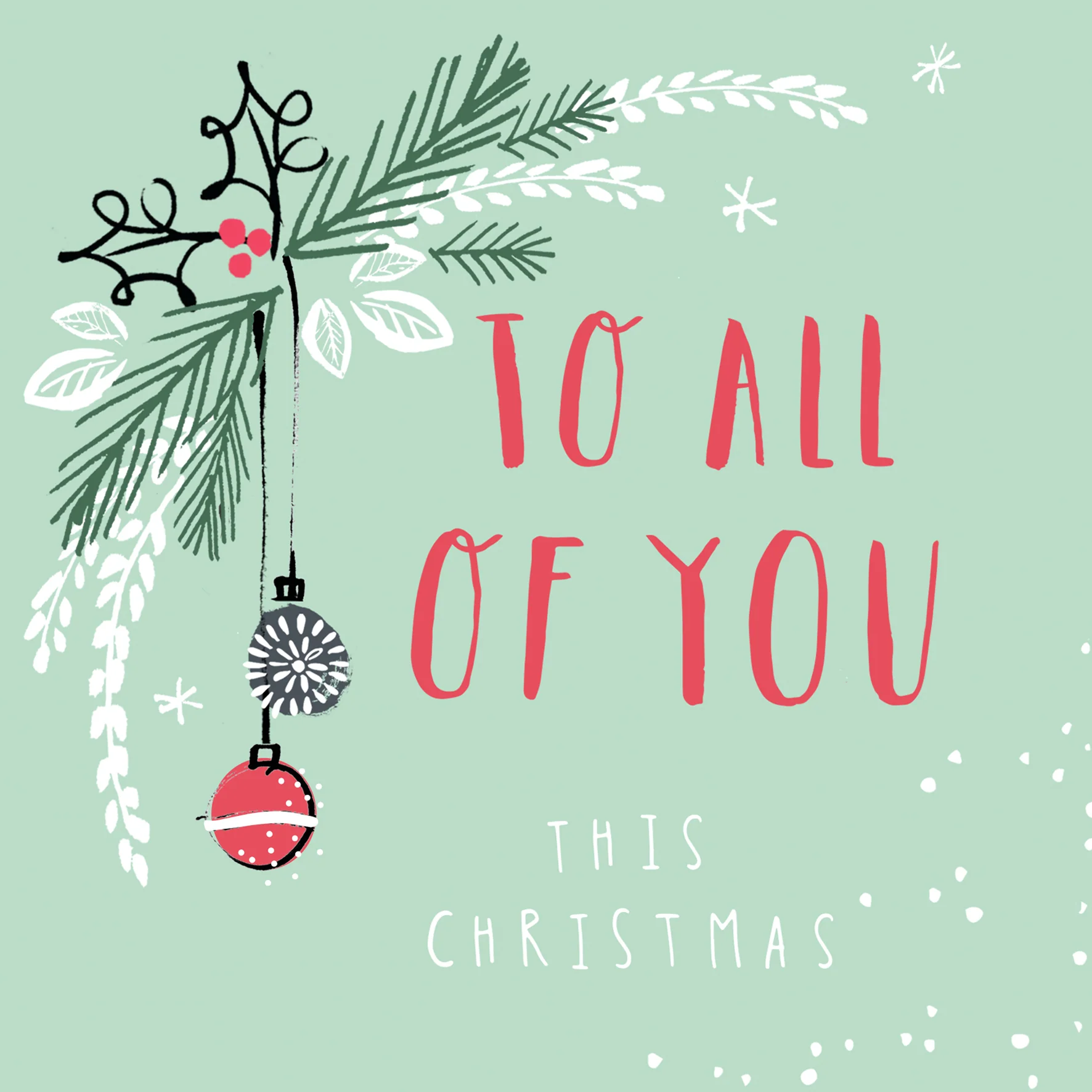 Personalised To All Of You Garland Christmas Card