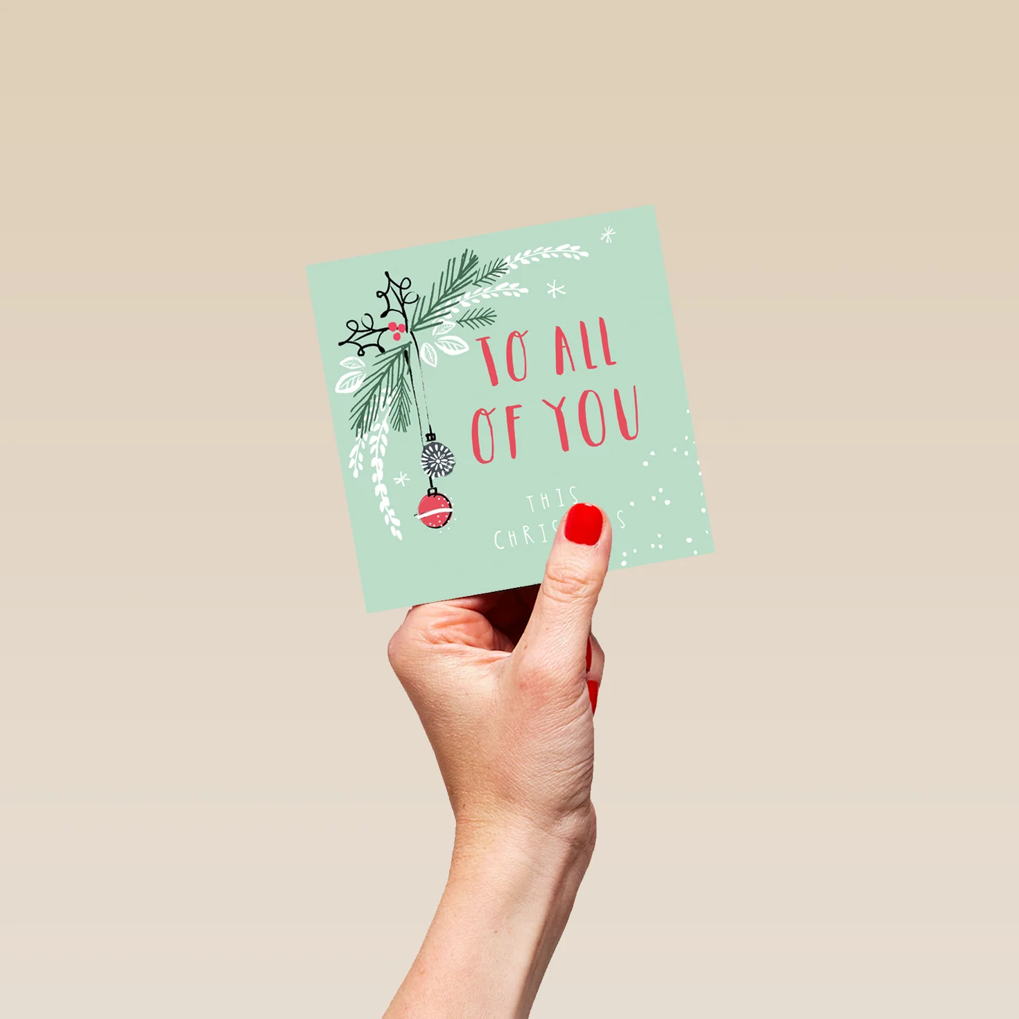 Personalised To All Of You Garland Christmas Card - Image 4