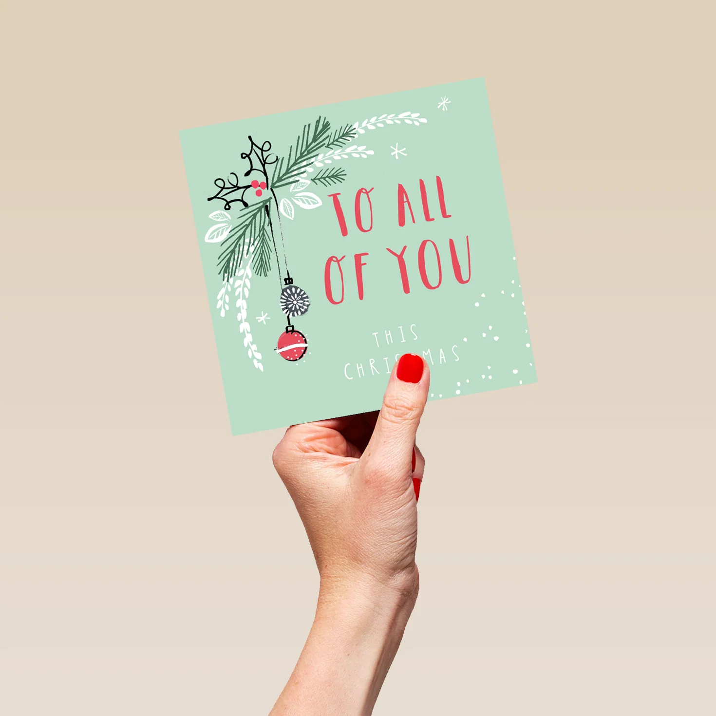 Personalised To All Of You Garland Christmas Card - Image 5