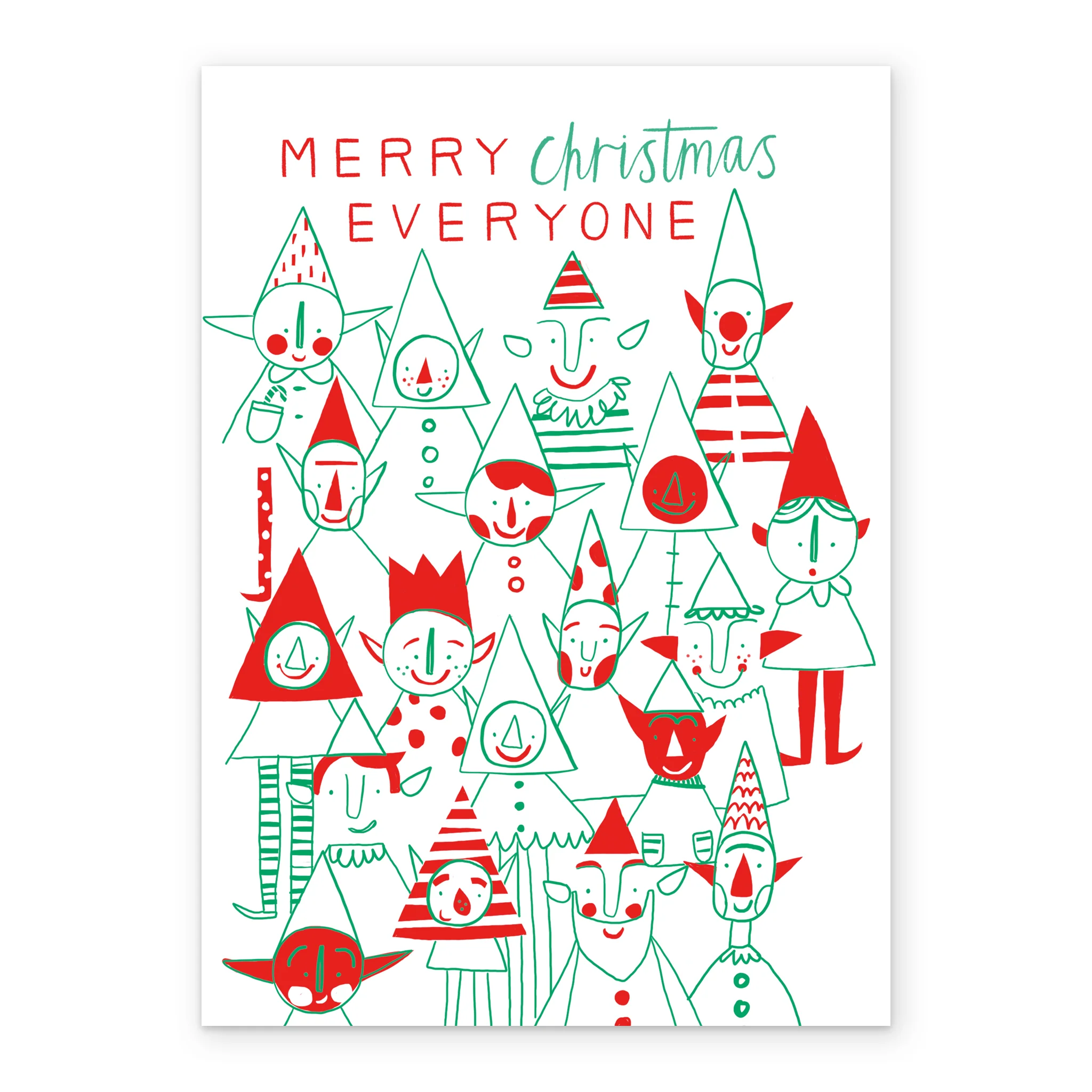 Personalised To All Of You Multiple Elves Christmas Card - Image 2