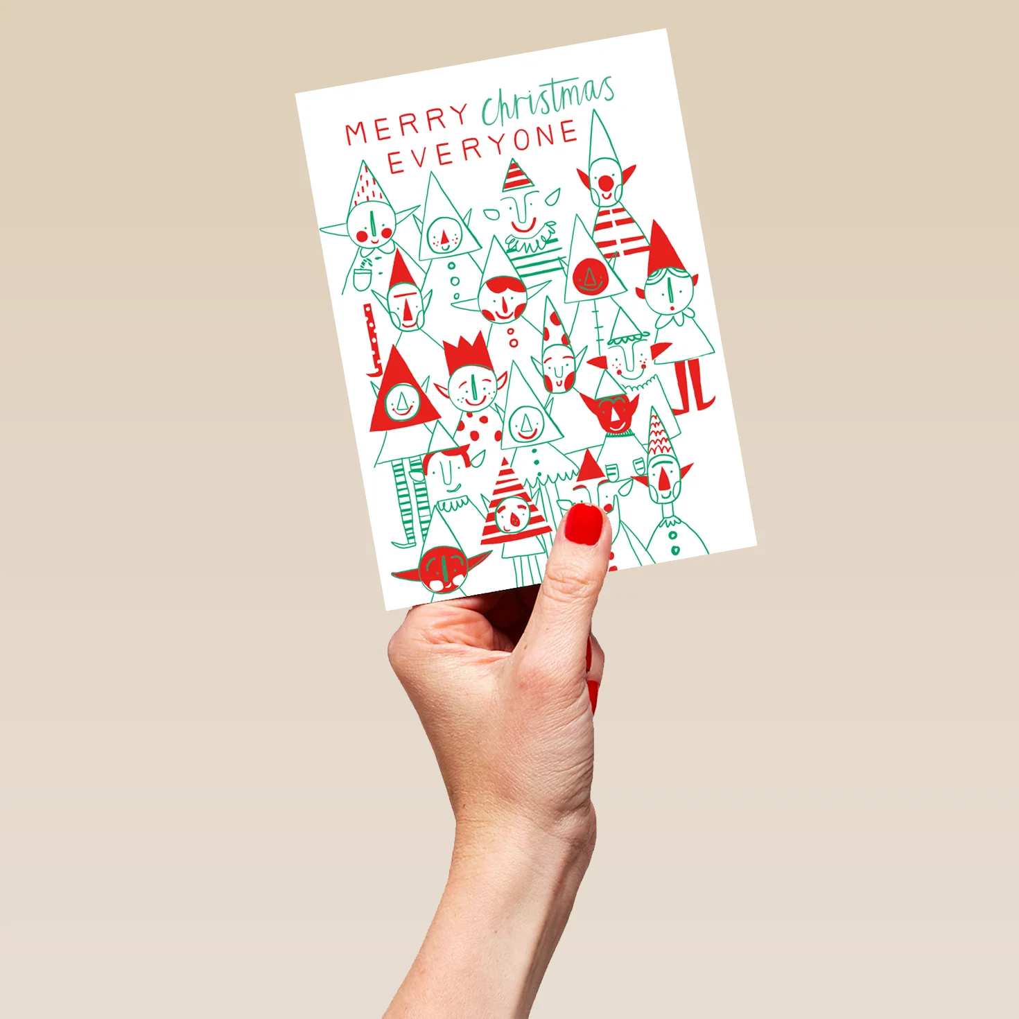 Personalised To All Of You Multiple Elves Christmas Card - Image 5