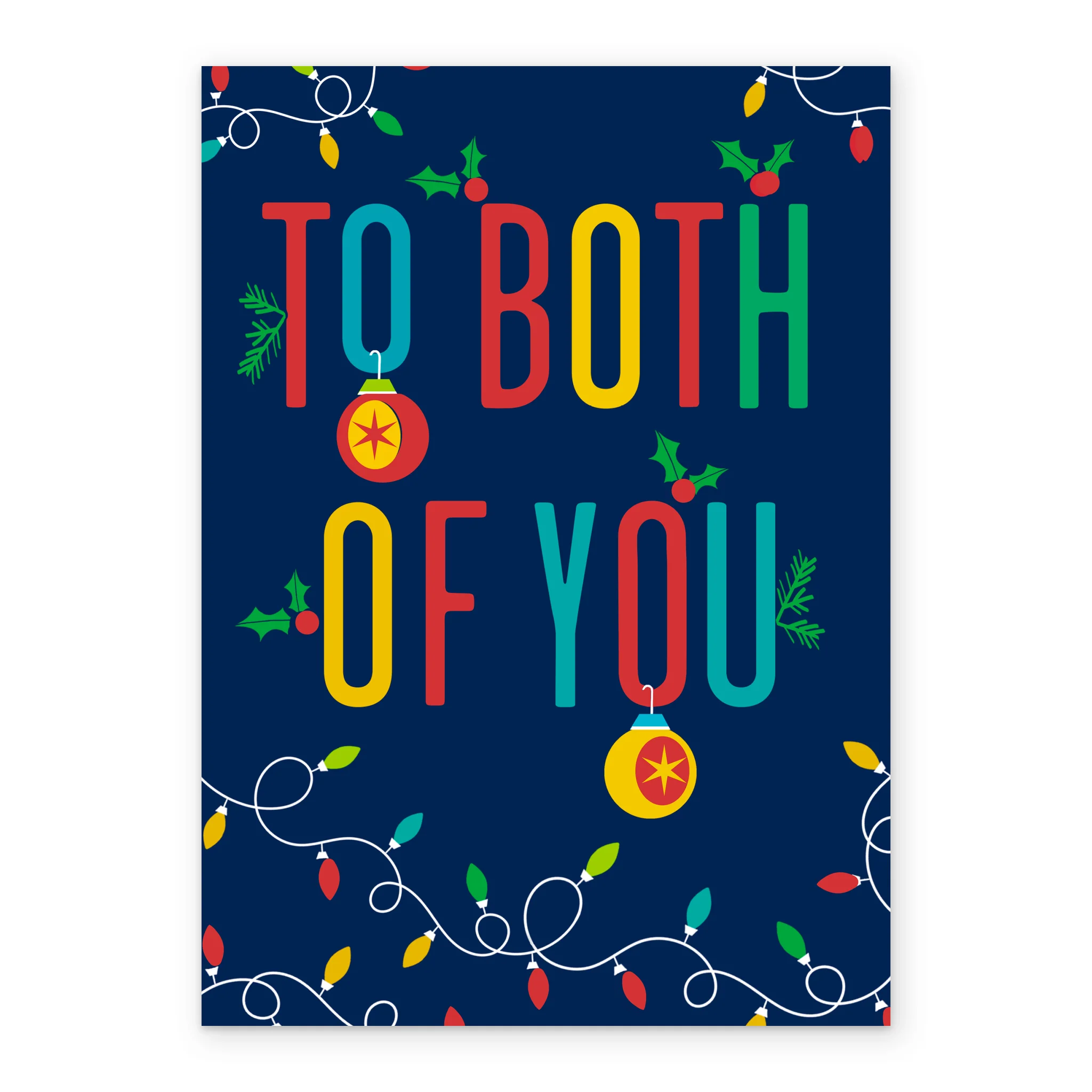 Personalised To Both Of You Decorations Christmas Card - Image 2