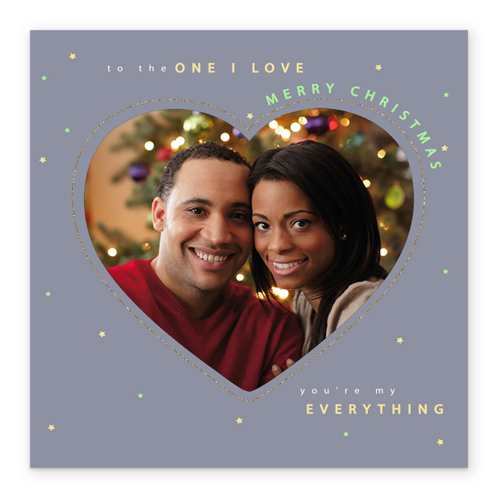 Personalised to One I Love Classic Christmas Photo Upload Card - Image 2
